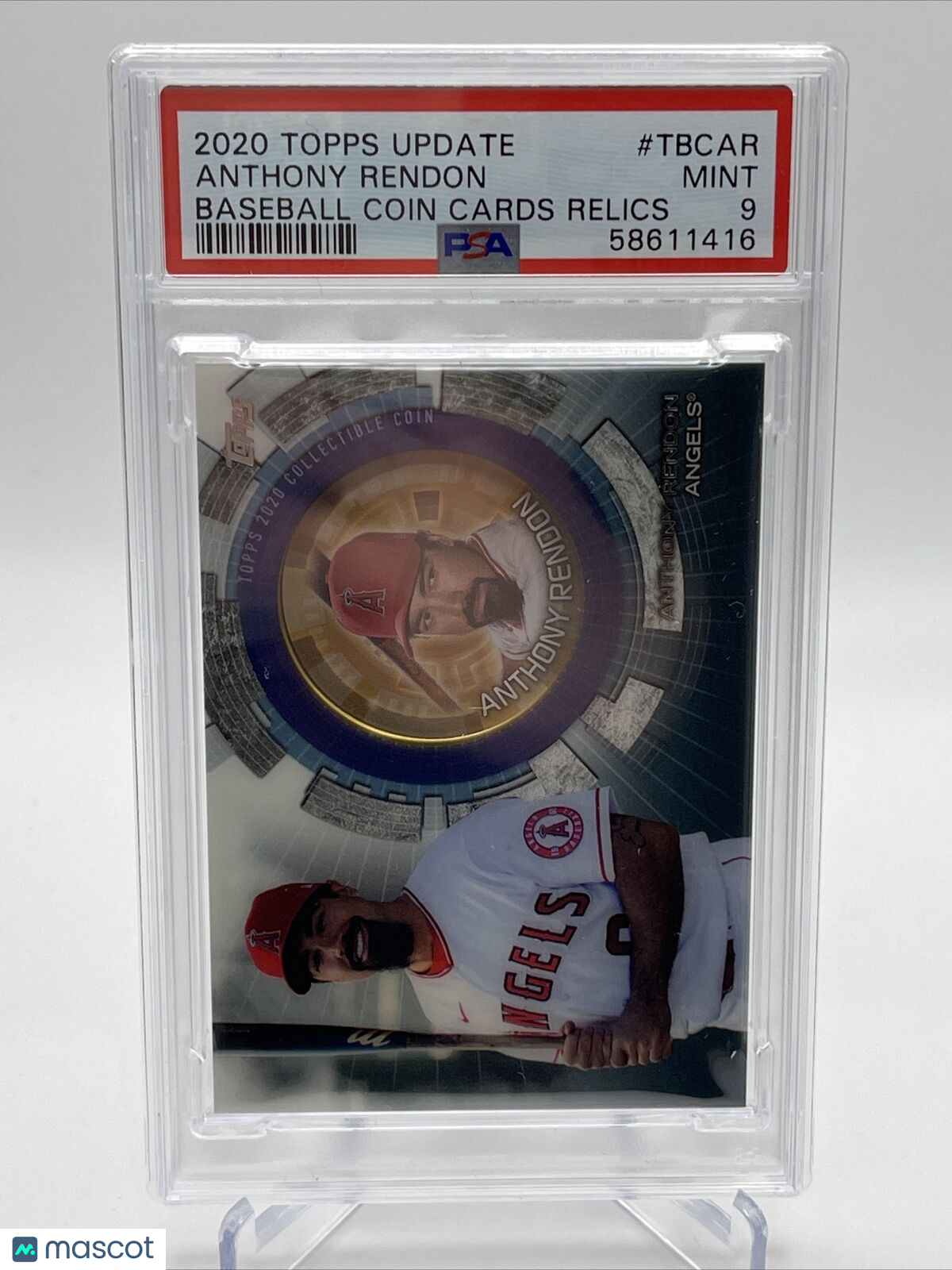 2020 Topps Update Coin Cards Relics Anthony Rendon Card #TBCAR PSA 9