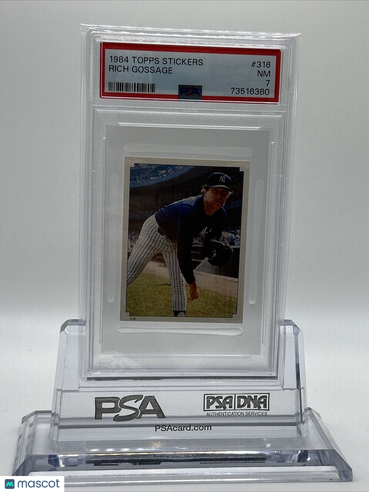 1984 Topps Stickers Baseball Rich Gossage #316 PSA 7 73516380