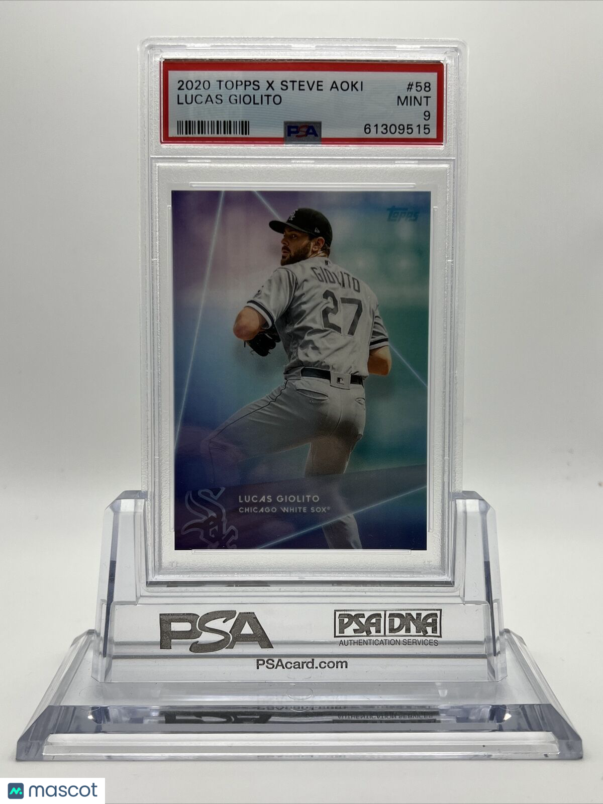2020 Topps X Steve Aoki Lucas Giolito Baseball Card #58 PSA 9