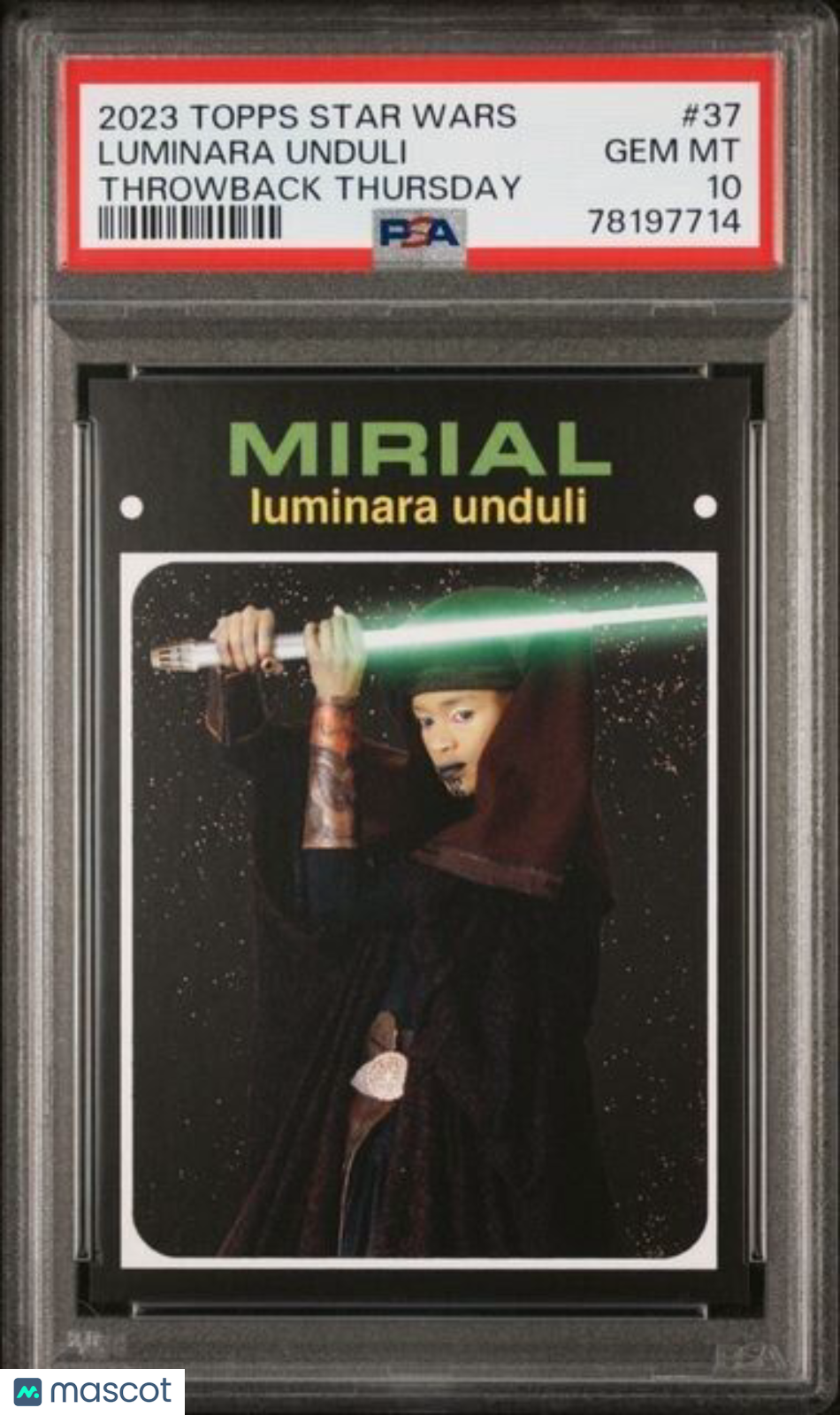 2023 Topps Star Wars Throwback Thursday Luminara Unduli Card #37 PSA 10 Gem Mint