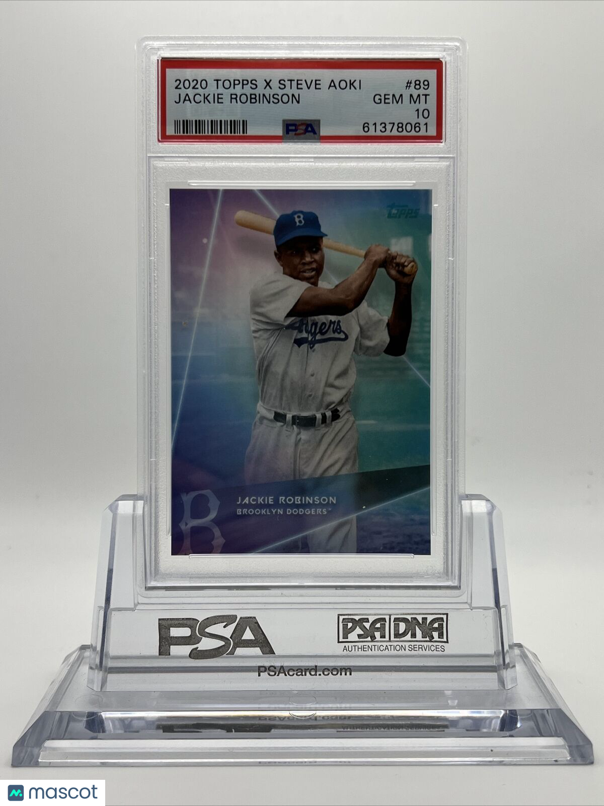 2020 Topps X Steve Aoki Jackie Robinson Baseball Card #89 PSA 10