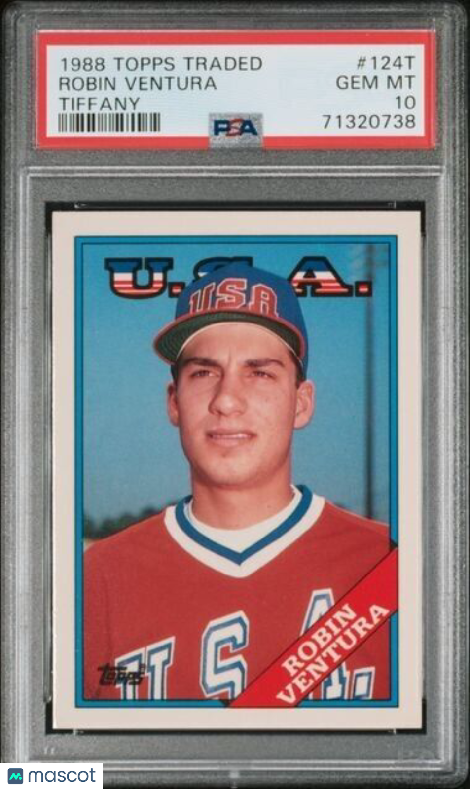 1988 Topps Traded TIFFANY Robin Ventura Rookie Baseball Card #124T PSA 10