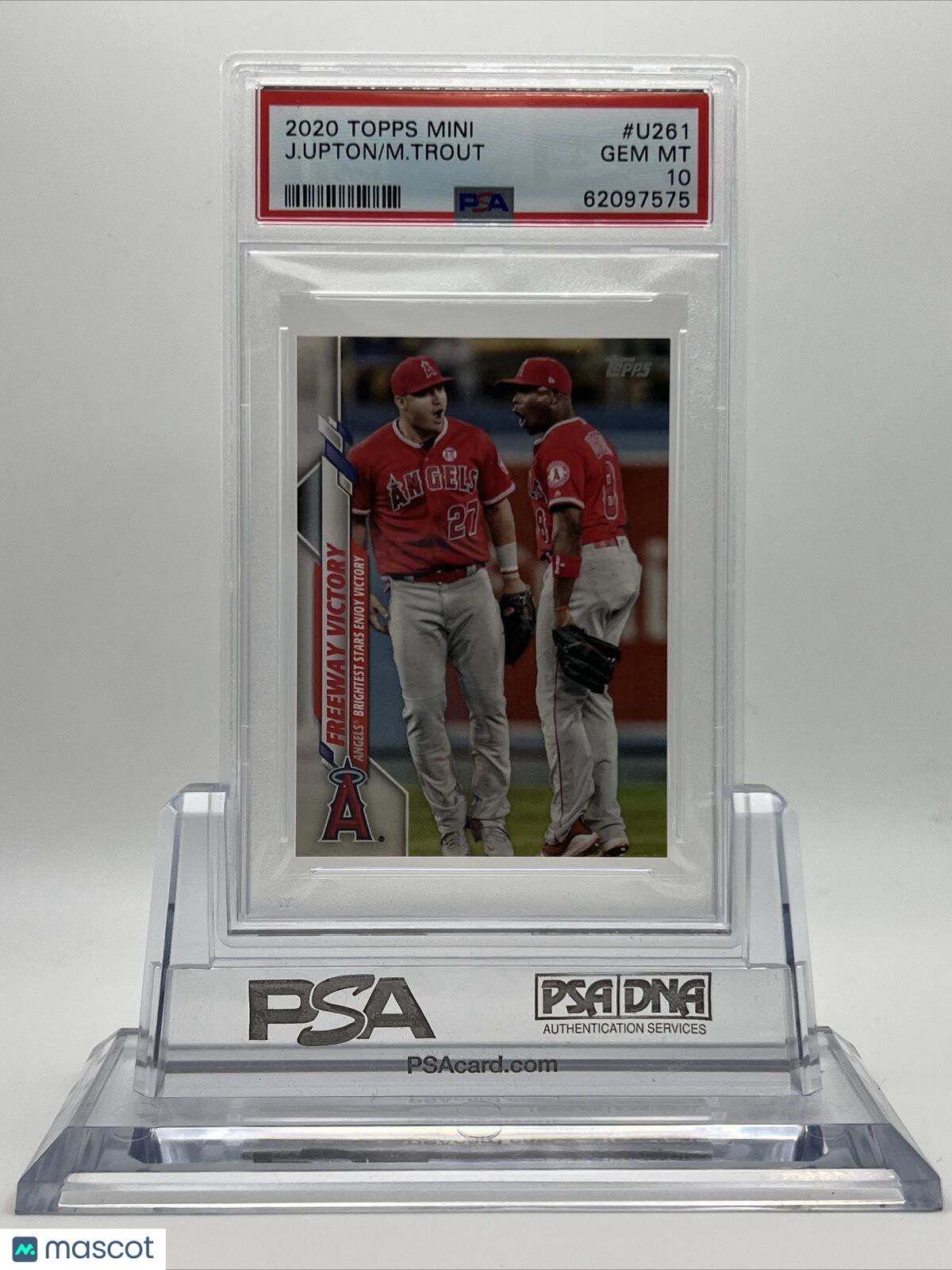 2020 Topps On Demand Mini Justin Upton/Mike Trout Baseball Card #U261 PSA 10