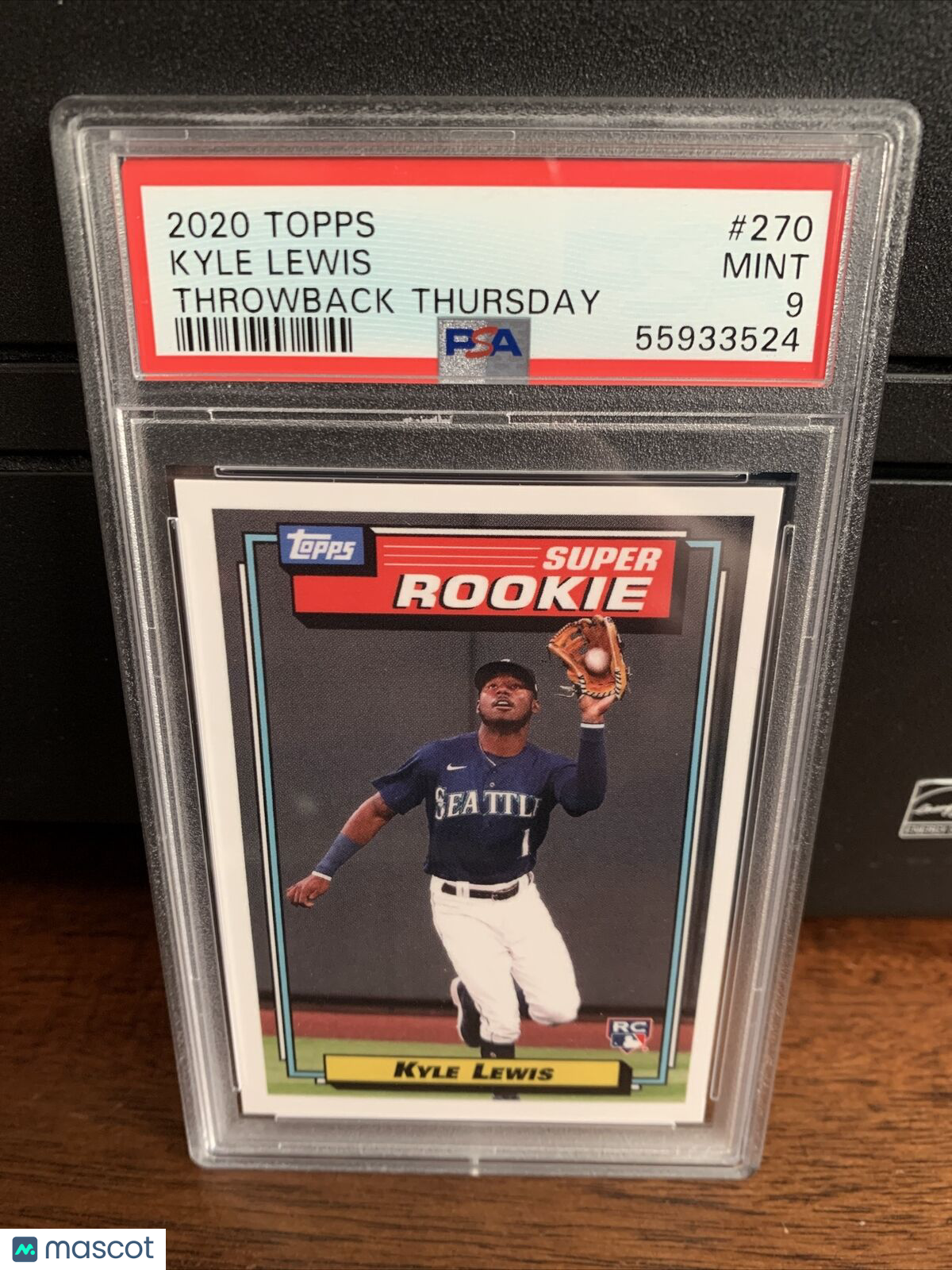 2020 Topps Throwback Thursday Kyle Lewis Rookie Baseball Card #270 PSA 9