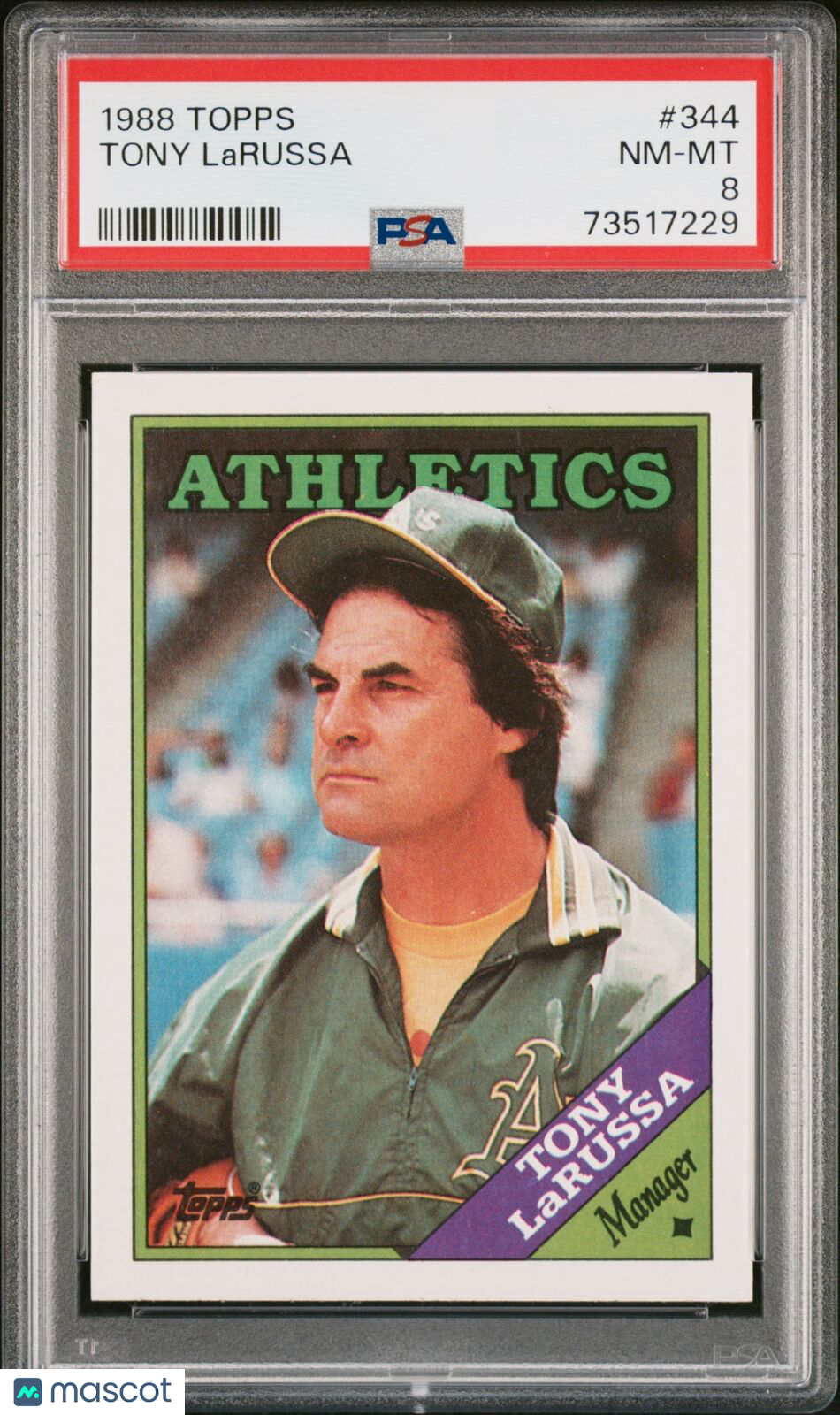 1988 Topps Baseball Tony Larussa #344 PSA 8 73517229