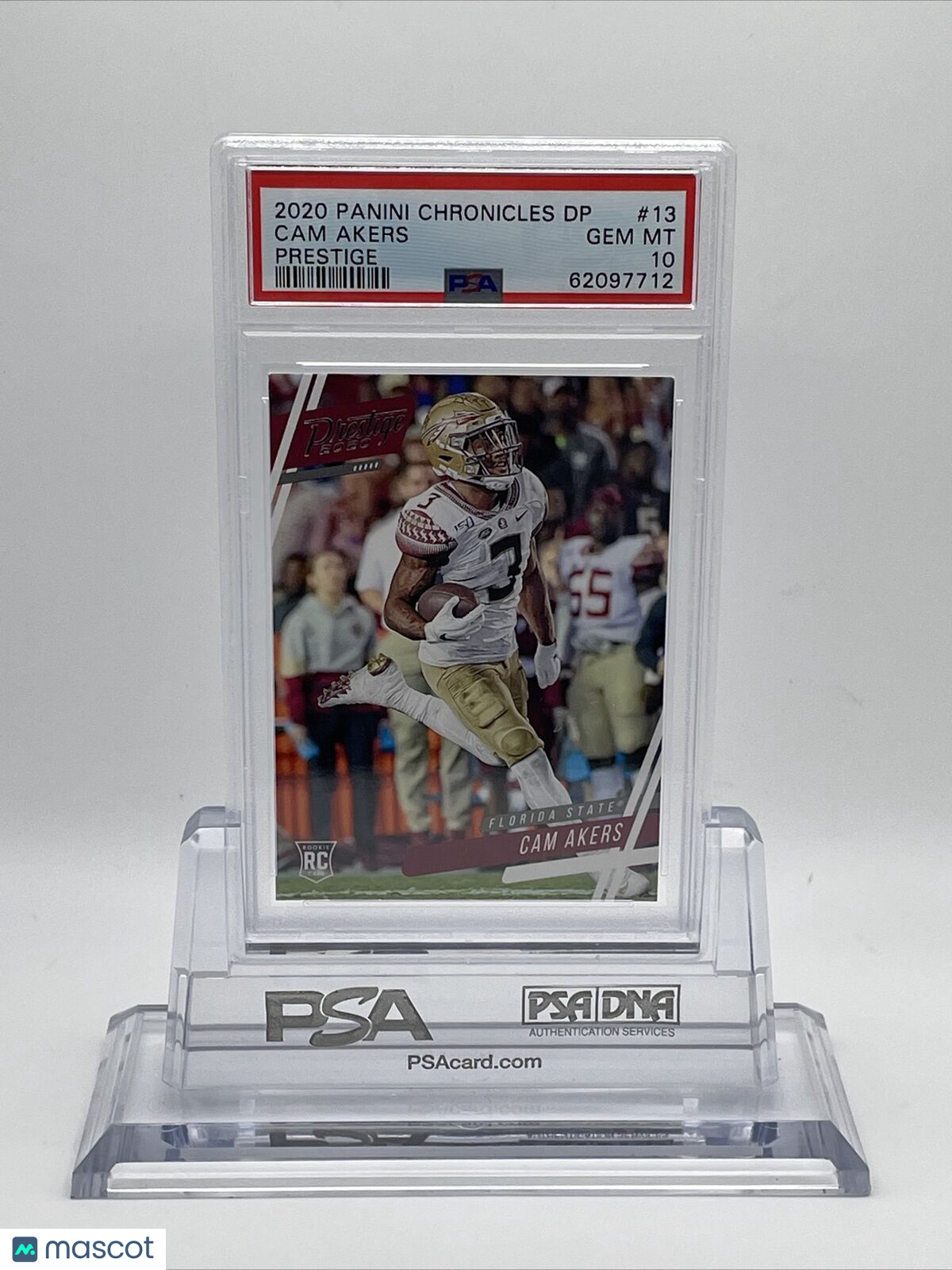 2020 Panini Chronicles Draft Picks Prestige Cam Akers Rookie Card #13 PSA 10