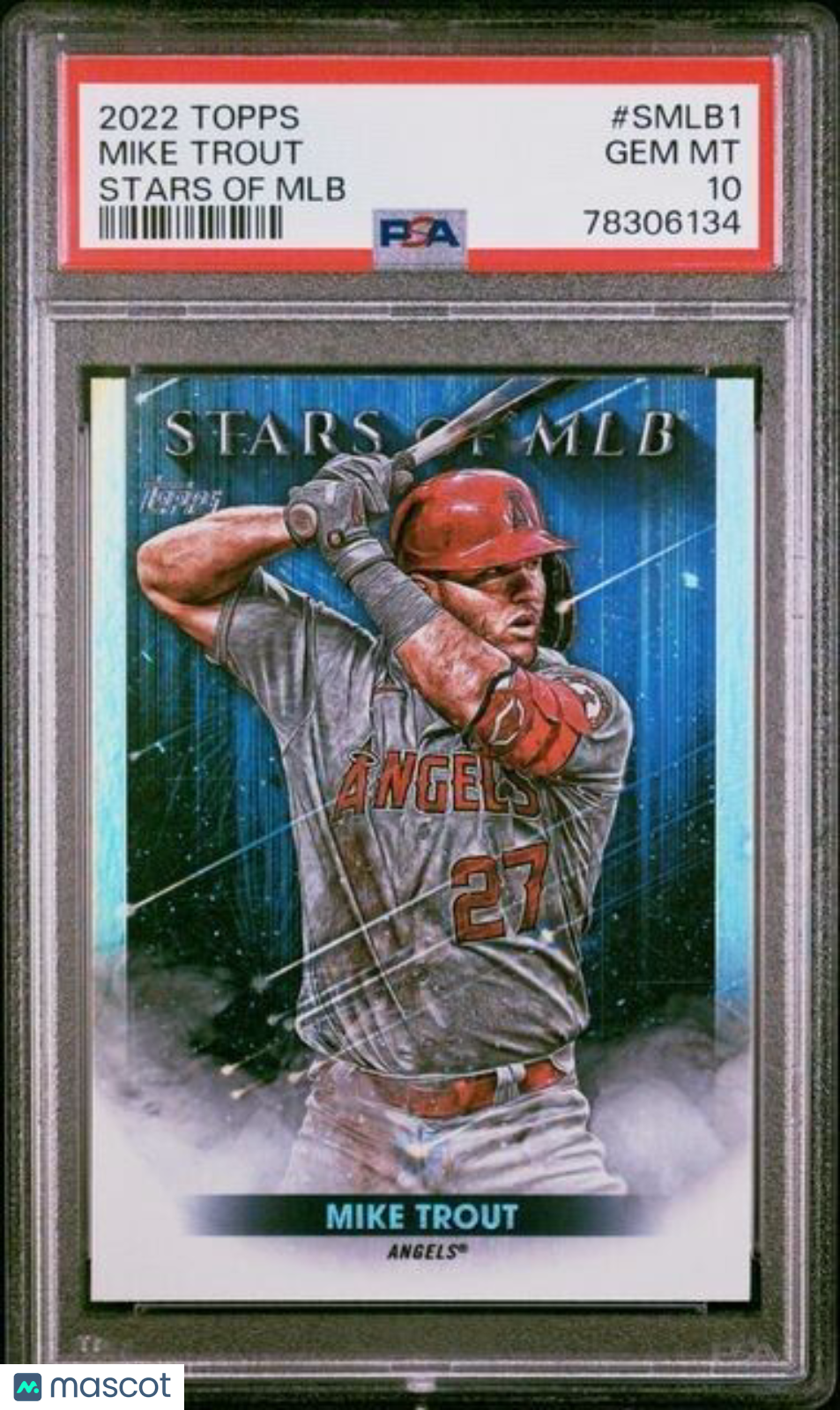 2022 Topps Stars of MLB Mike Trout Baseball Card #SMLB1 PSA 10 Gem Mint