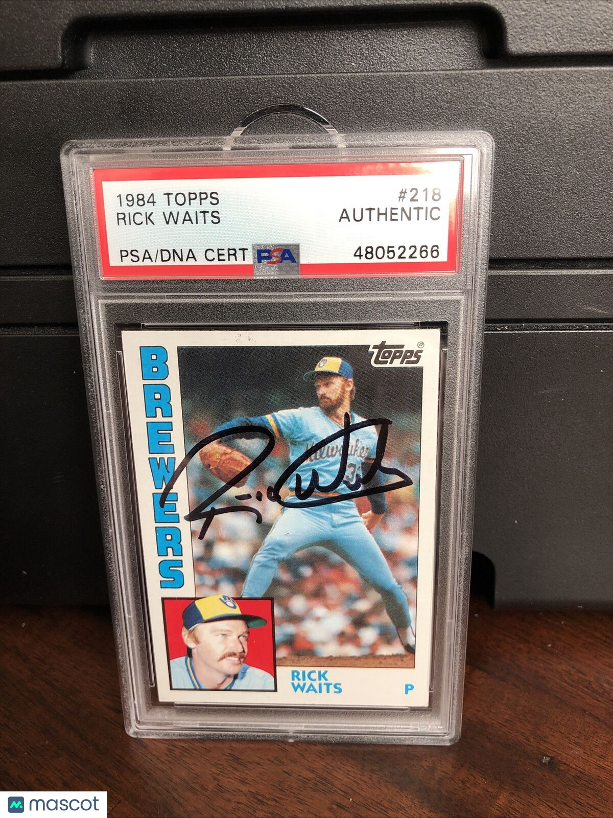 1984 Topps Rick Waits Baseball Card #218 Autograph PSA/DNA Authentic