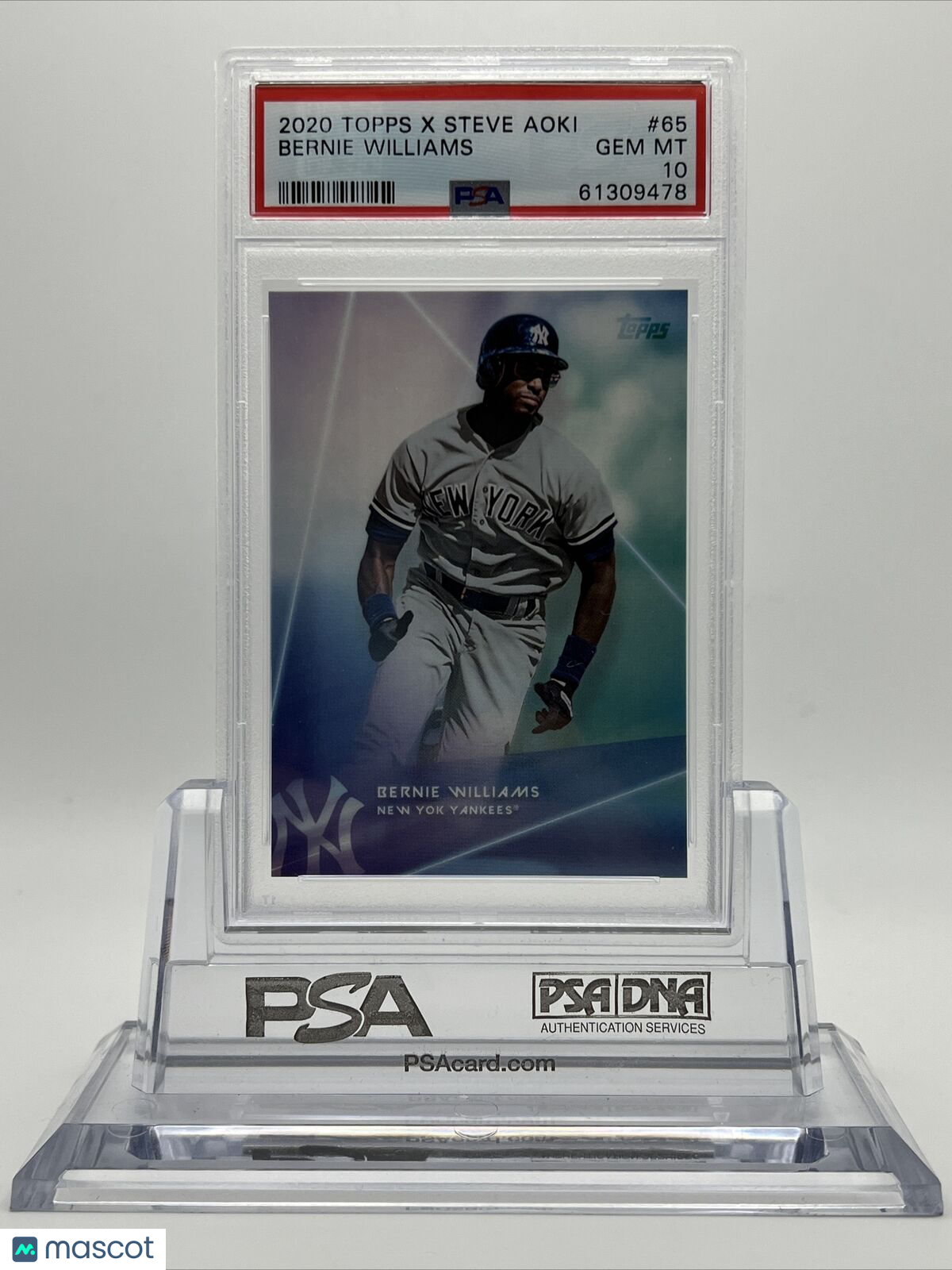2020 Topps X Steve Aoki Bernie Williams Baseball Card #65 PSA 10