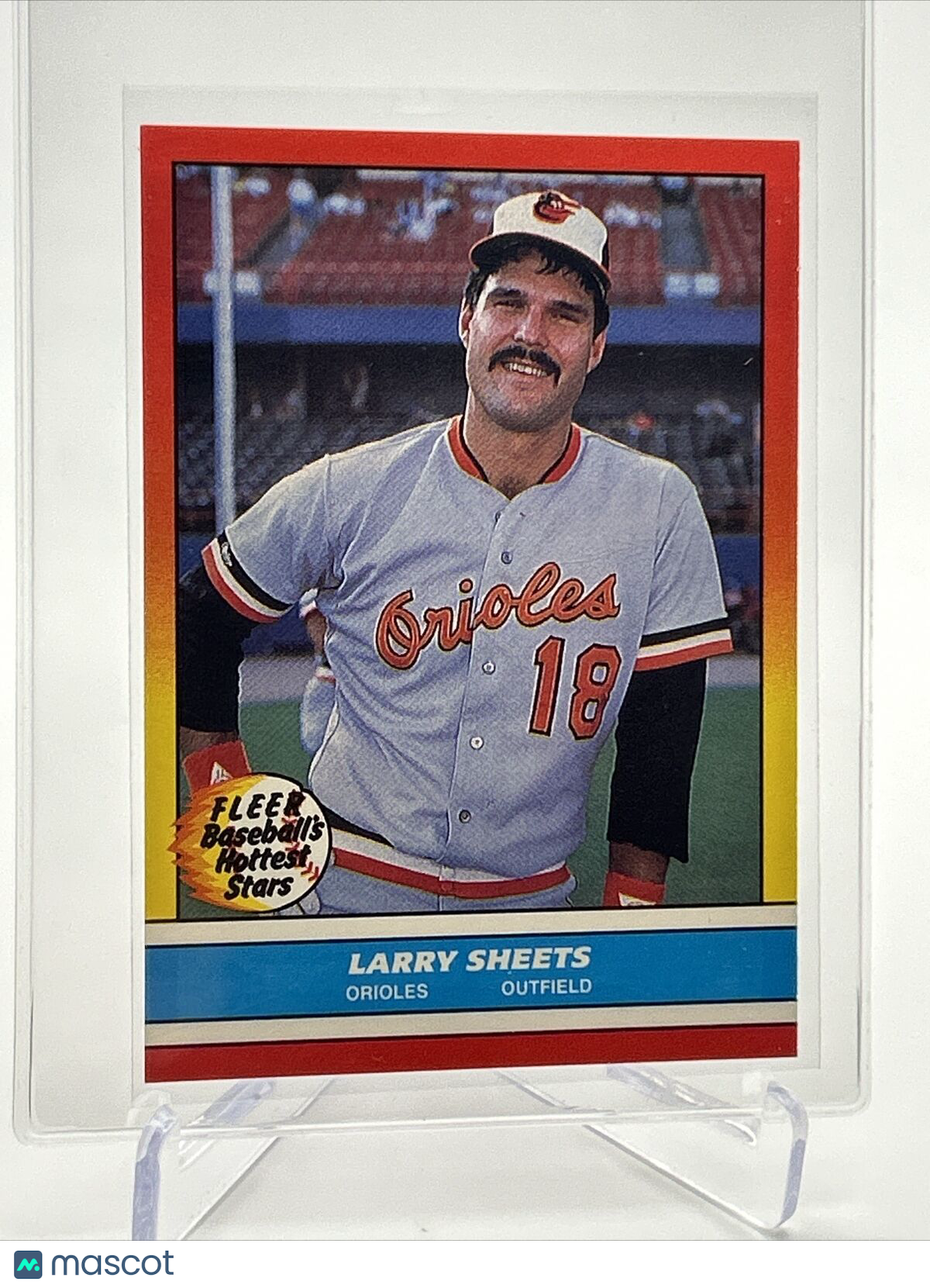 1988 Fleer Hottest Stars Larry Sheets Baseball Card #37 NM-MT FREE SHIPPING