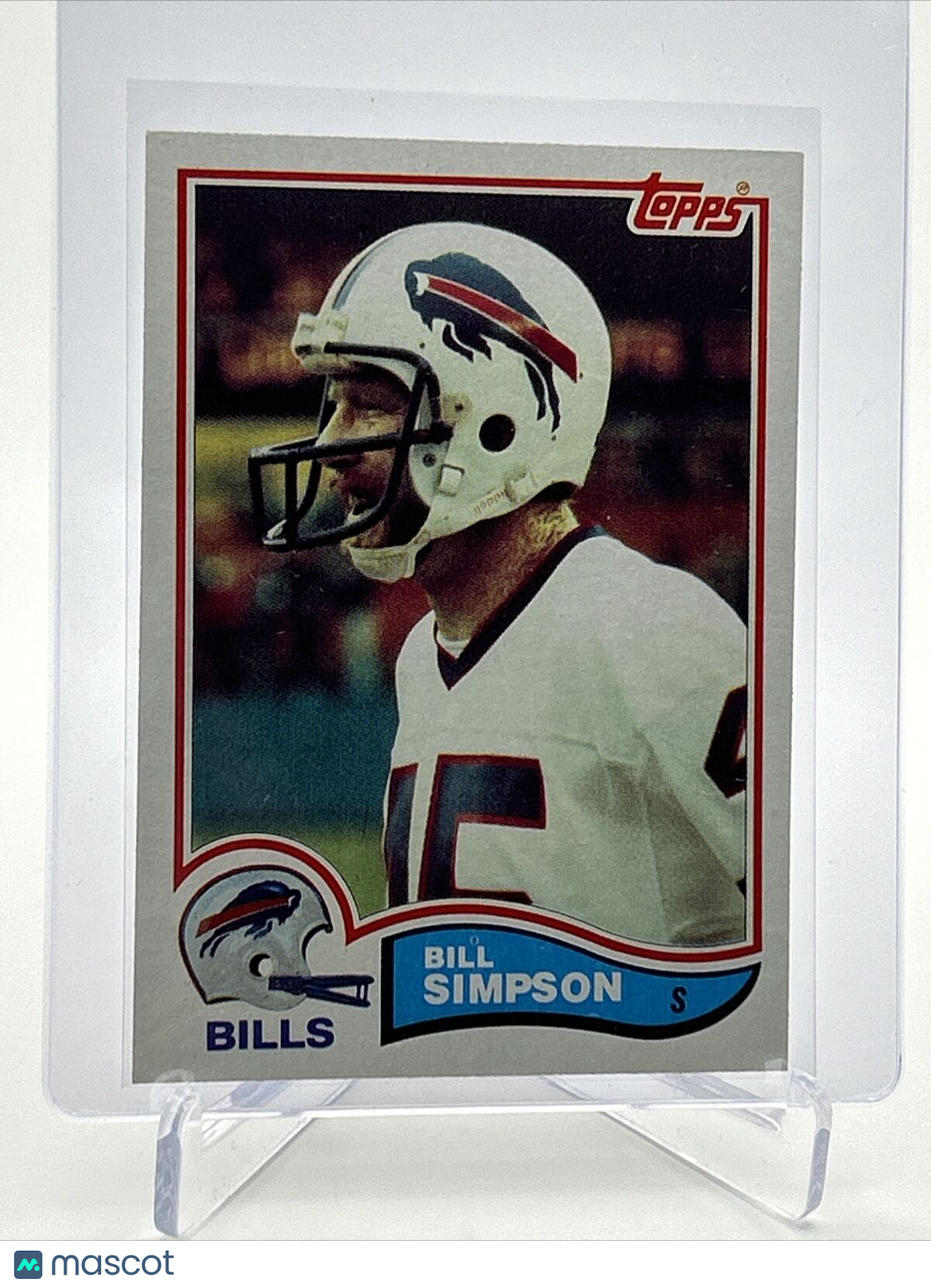 1982 Topps Bill Simpson Football Card #34 NM-MT FREE SHIPPING