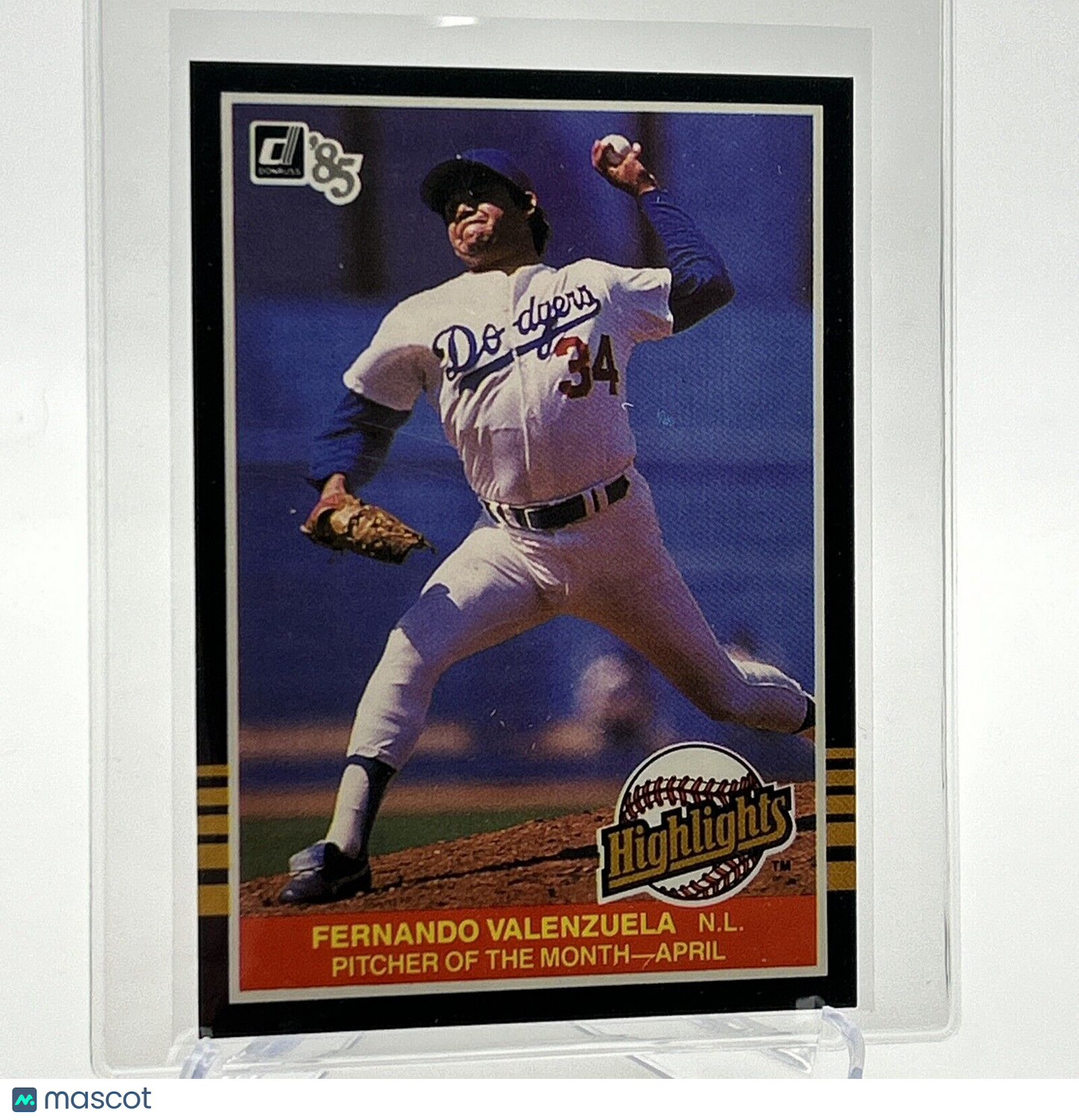 1985 Donruss Highlights Fernando Valenzuela Baseball Card #6 NM-MT FREE SHIPPING