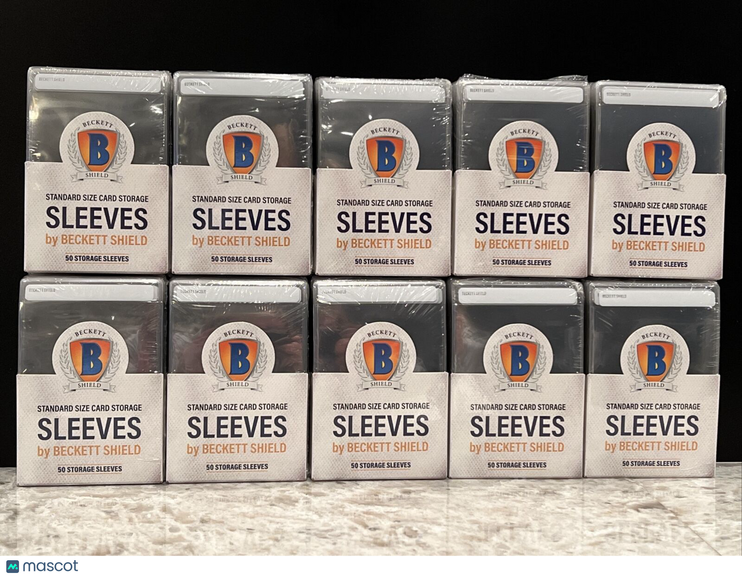 Beckett Shield Standard Size Semi-Rigid Sleeves 10 Packs of 50, 500 Total