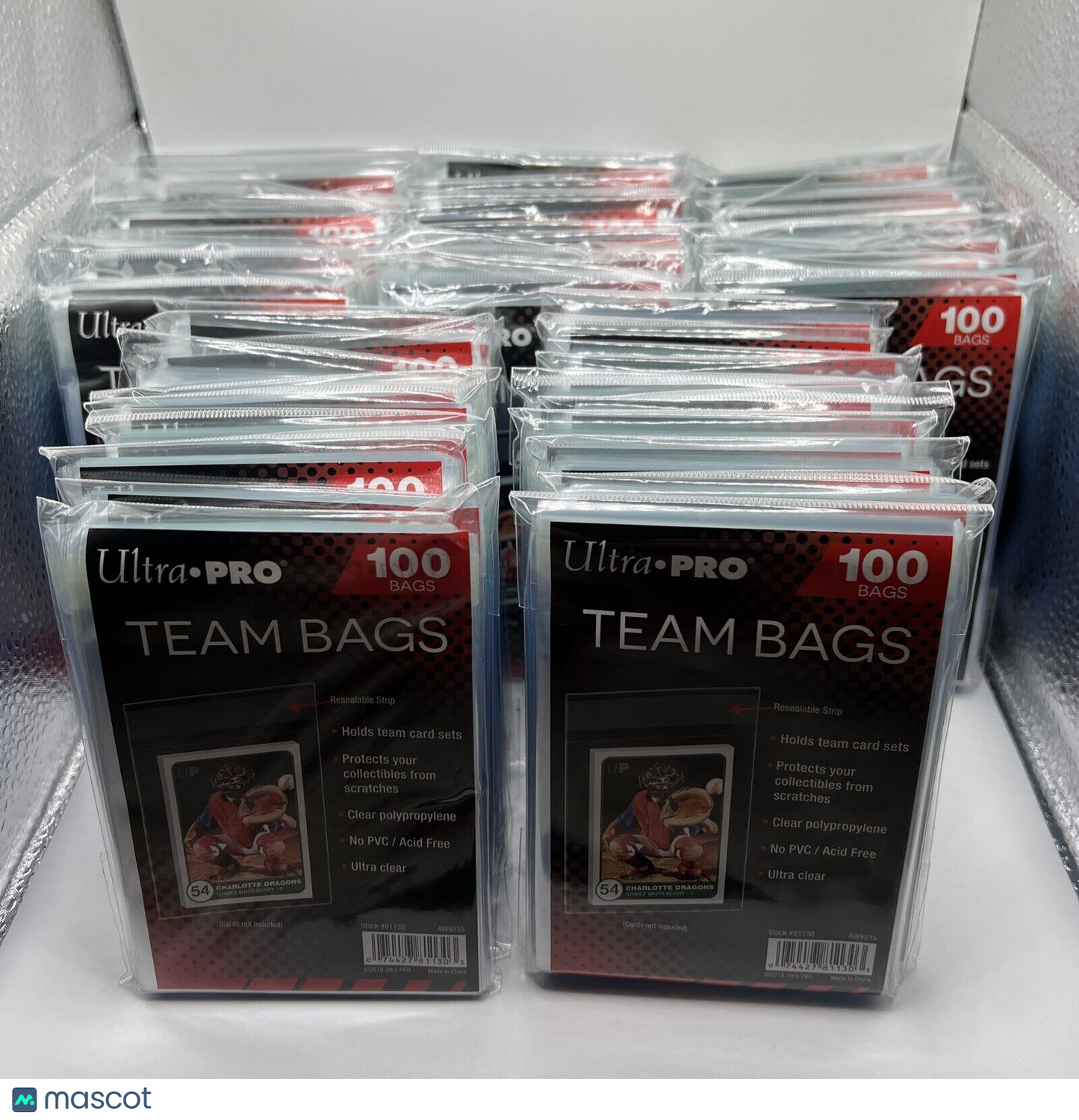Ultra Pro Resealable Team Bags 50 Packs of 100 Team Bags, 5000 Total