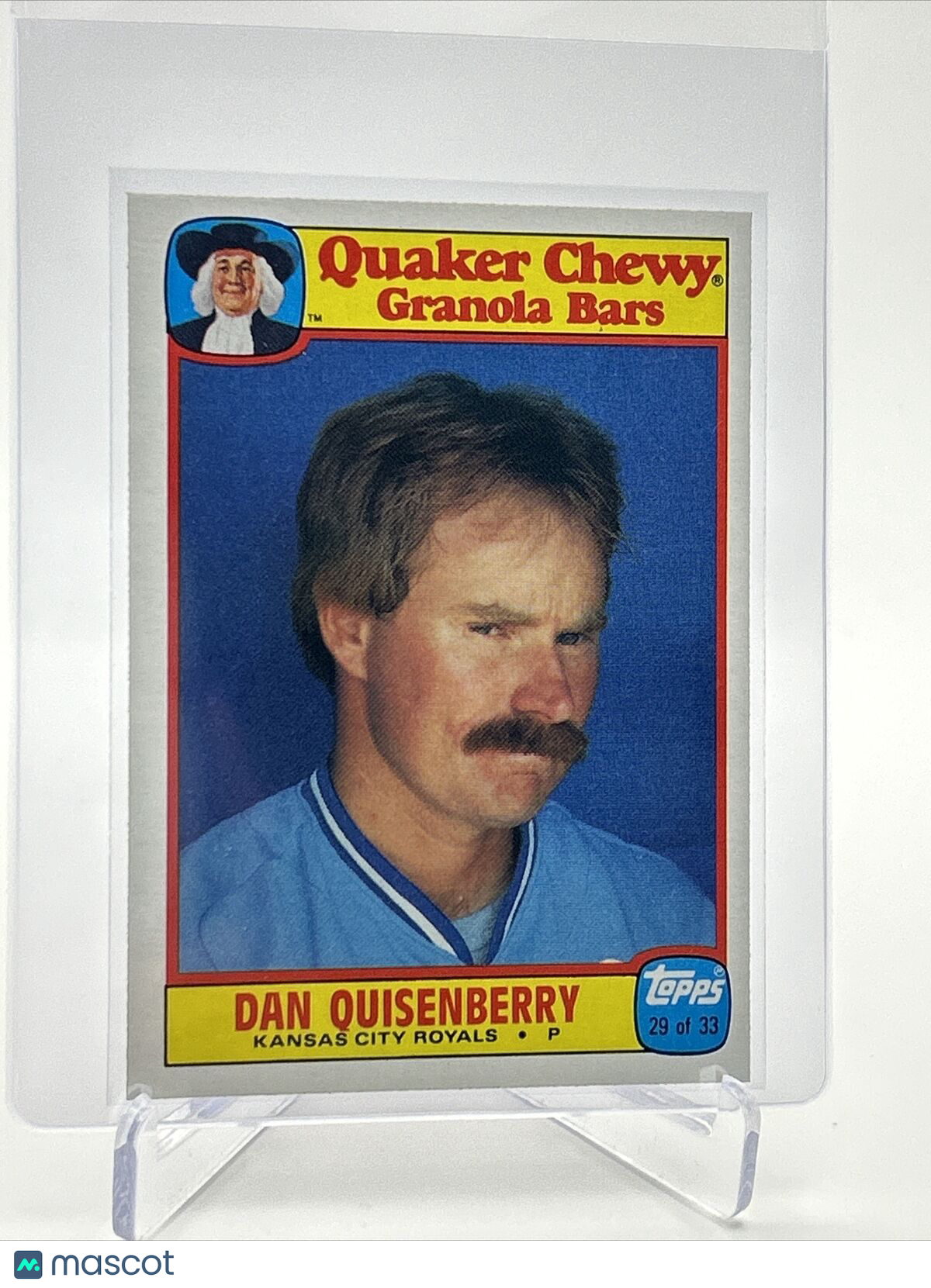 1986 Topps Quaker Dan Quisenberry Baseball Card #29 NM-Mint FREE SHIPPING