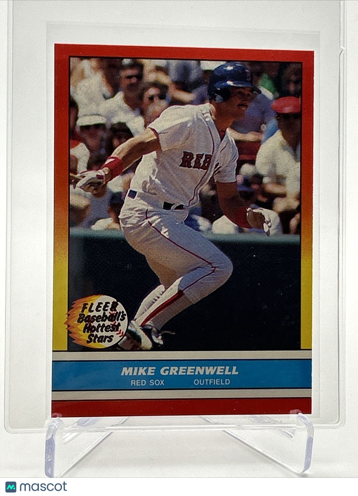 1988 Fleer Hottest Stars Mike Greenwell Rookie Card #14 NM-MT FREE SHIPPING