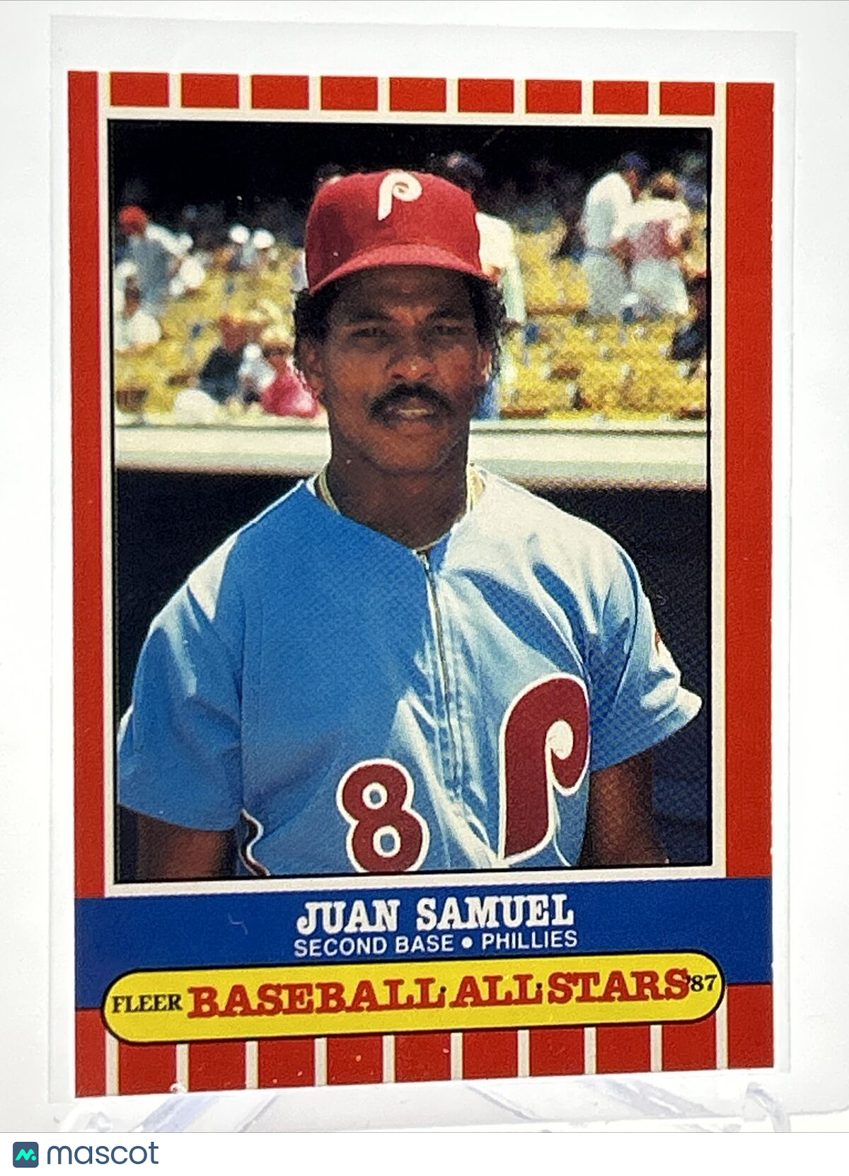 1987 Fleer Baseball All Stars Juan Samuel Baseball Card #39 Mint FREE SHIPPING