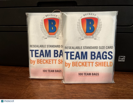 Beckett Shield Team Bags Resealable Sleeves 2 Packs of 100 - 200 Total