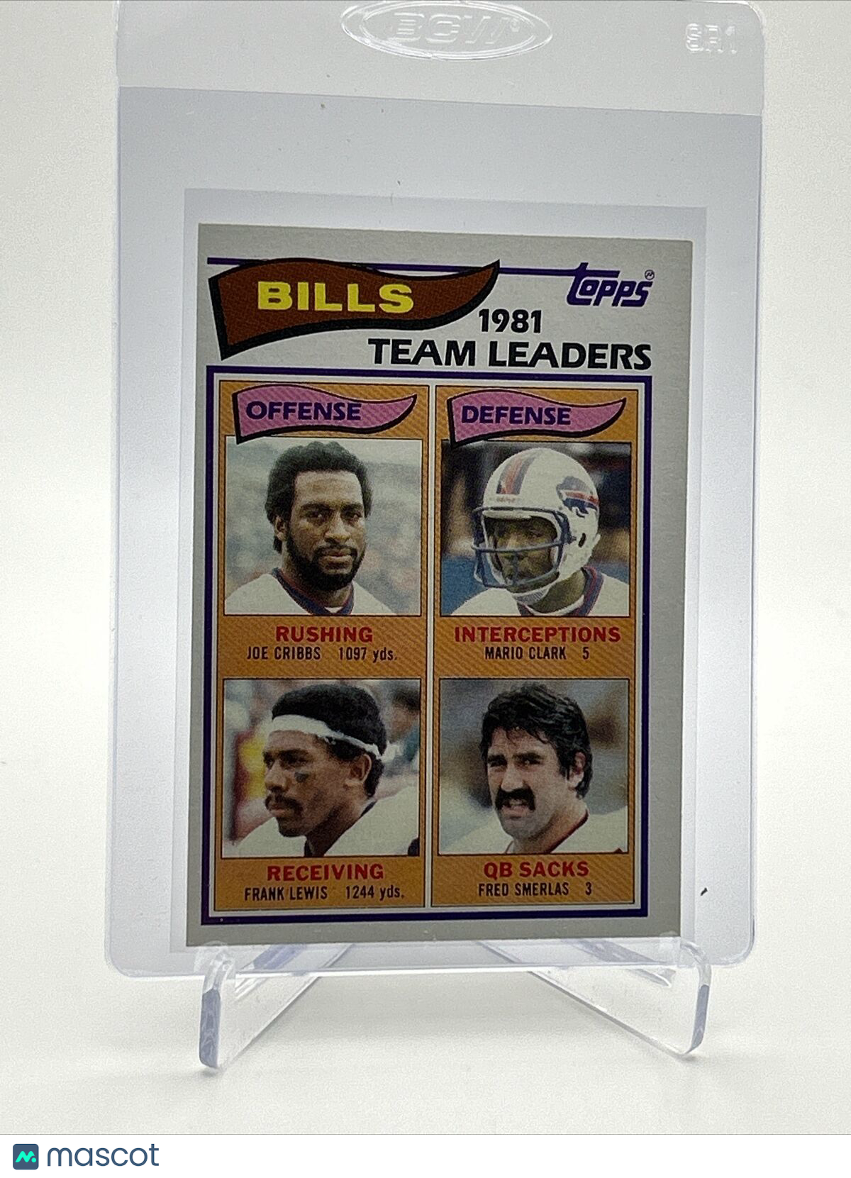1982 Topps Bills 1981 Team Leaders Football Card #21 NM-MT FREE SHIPPING