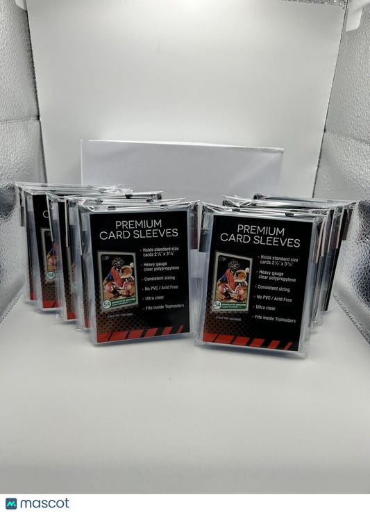 Ultra Pro PREMIUM Soft Sleeves 10 Packs of 100 for Standard Cards, 1000 total