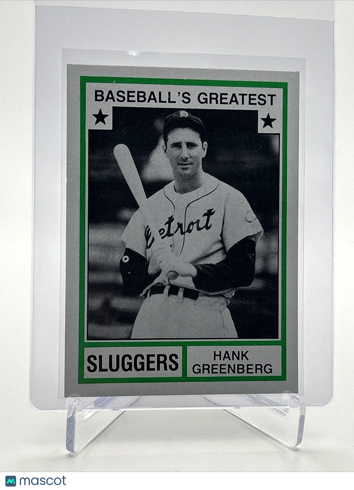 1982 TCMA Greatest Sluggers Hank Greenberg Baseball Card #27 Mint FREE SHIPPING