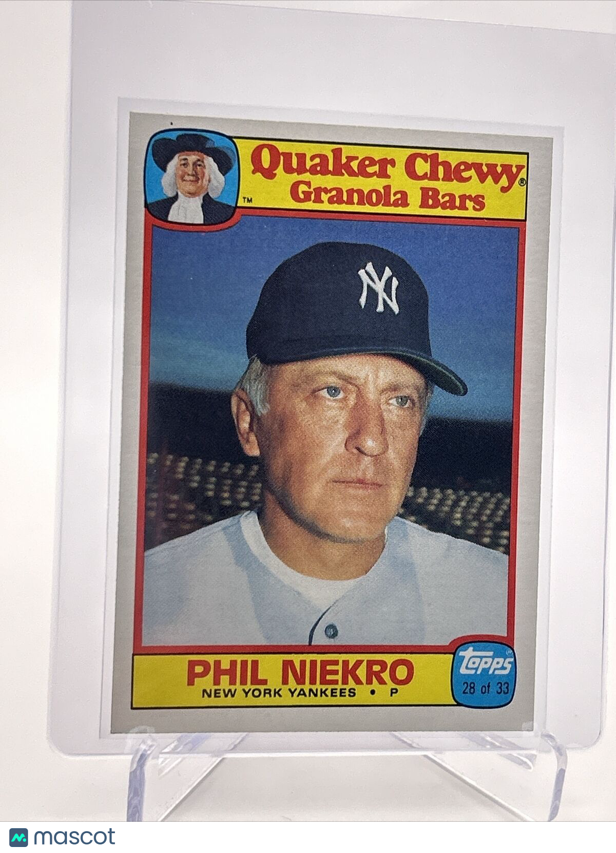 1986 Topps Quaker Phil Niekro Baseball Card #28 NM-Mint FREE SHIPPING