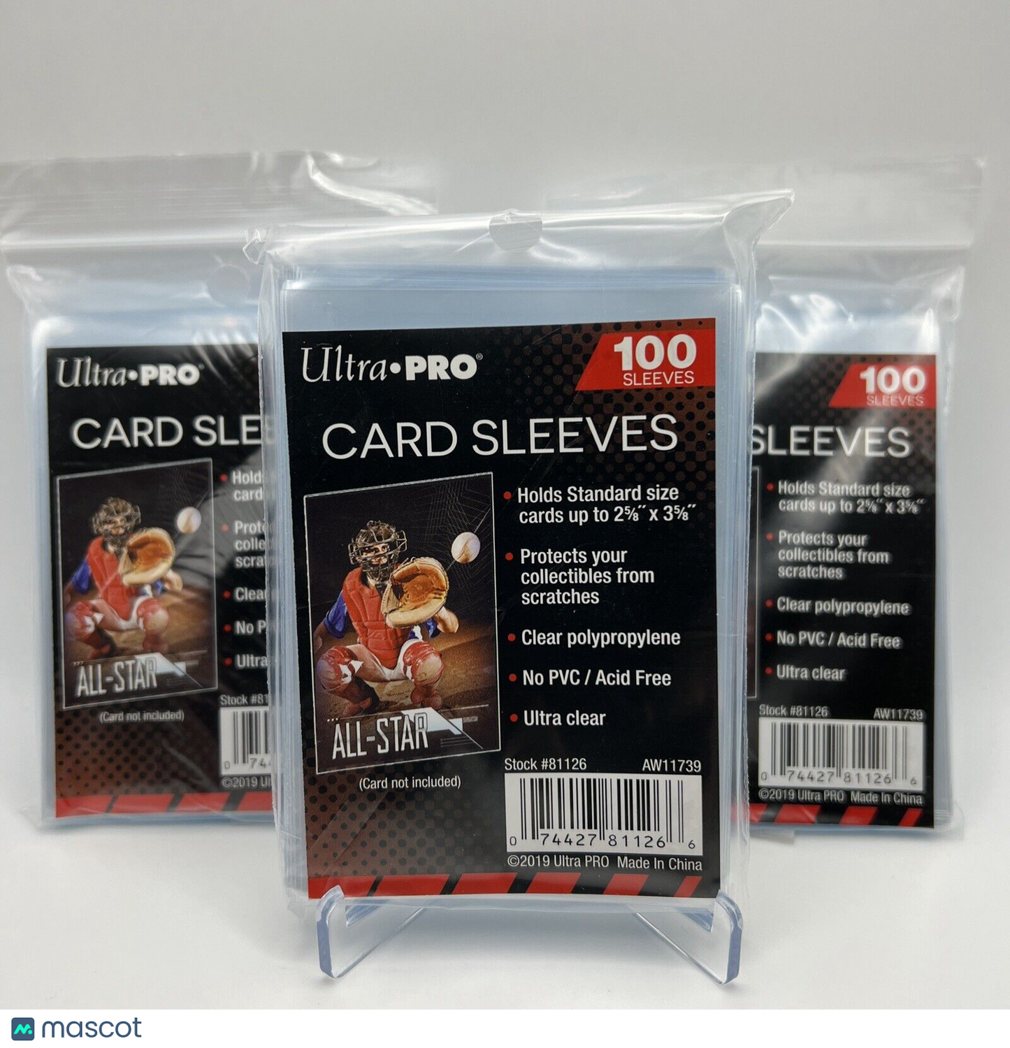 Ultra Pro Penny Card Soft Sleeves 3 Packs of 100 for Standard Sized Cards