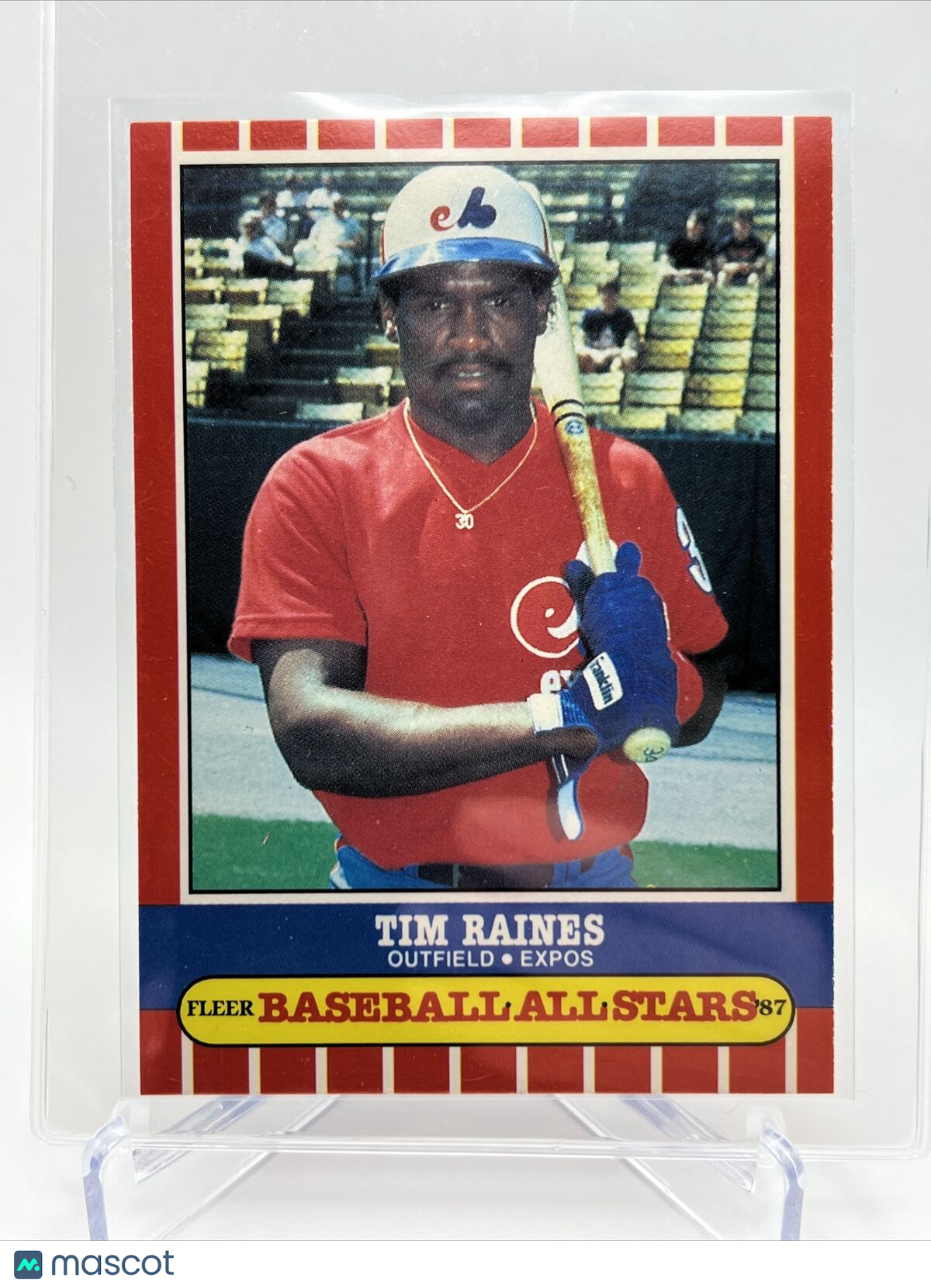 1987 Fleer Baseball All Stars Tim Raines Card #34 Mint FREE SHIPPING