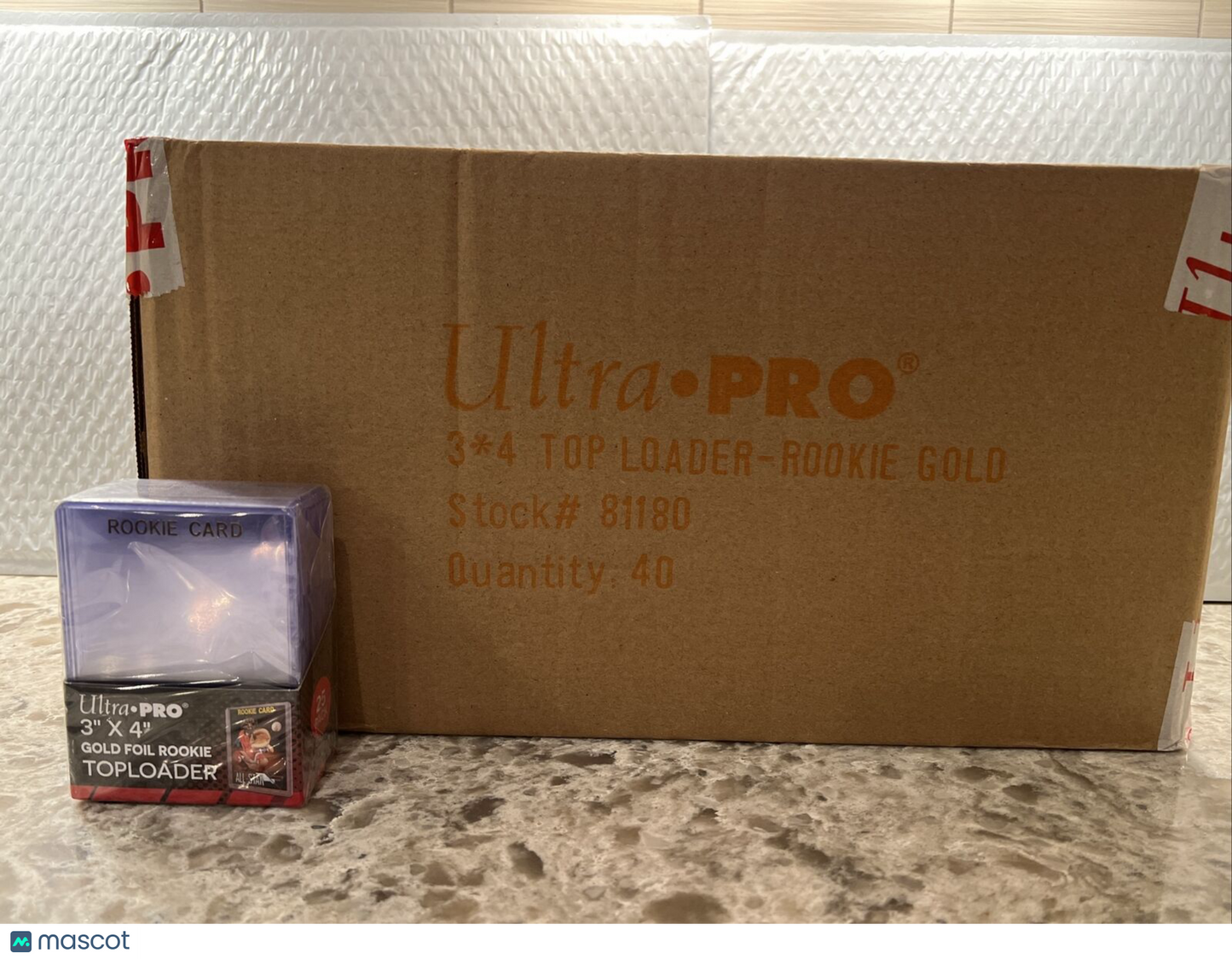 Ultra Pro 3X4 GOLD ROOKIE 35pt Toploaders 40 Packs of 25 toploaders, 1000 total