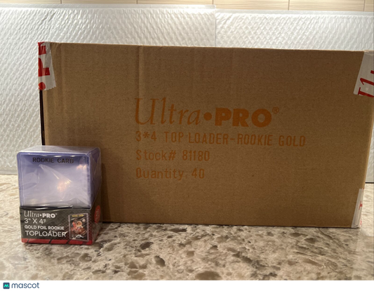 Ultra Pro 3X4 GOLD ROOKIE 35pt Toploaders 40 Packs of 25 toploaders, 1000 total
