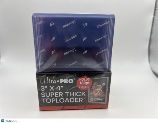 Ultra Pro 3X4 Super Thick Toploaders 180pt Point 1 Pack of 10 for Thick Cards