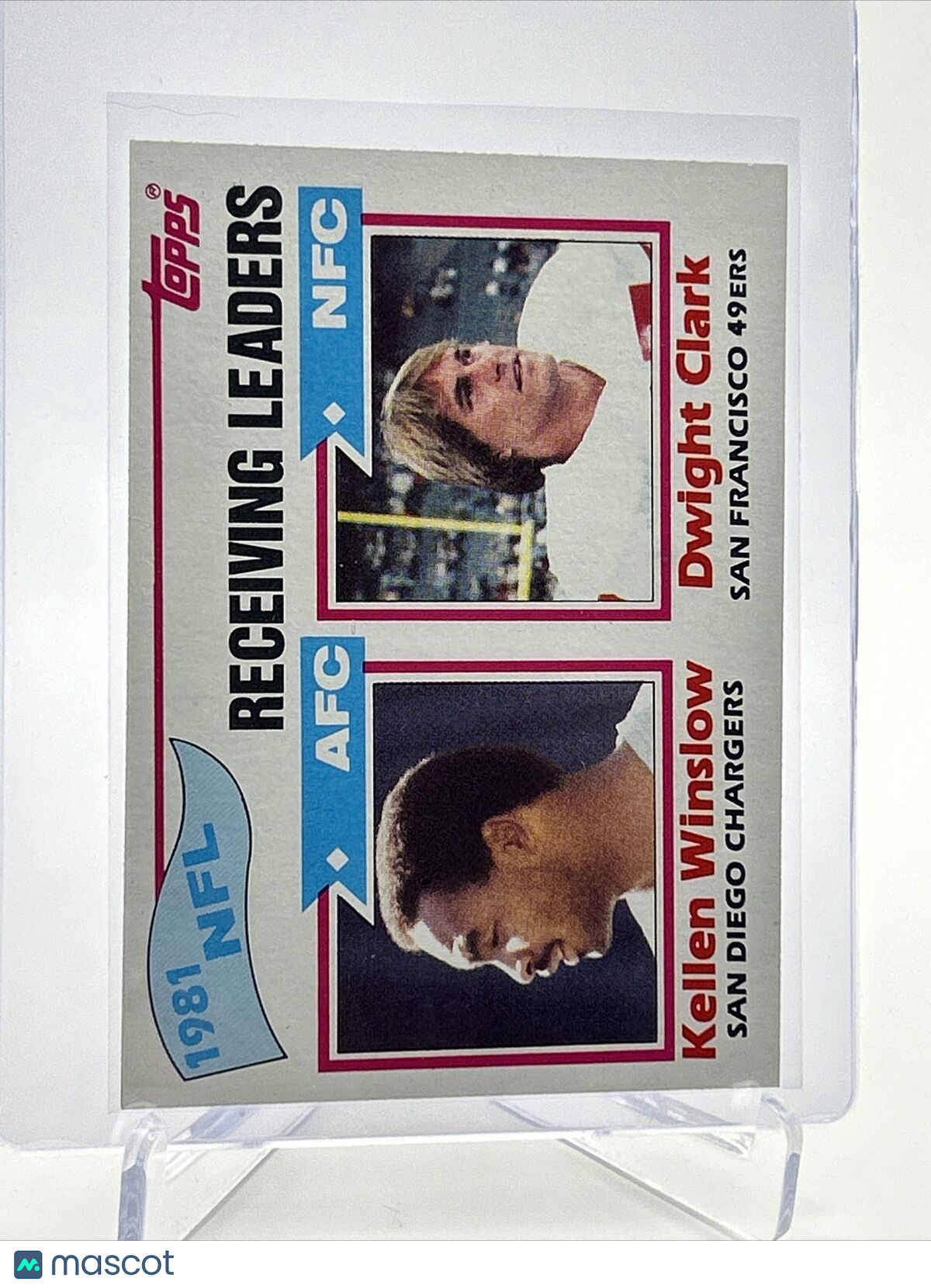 1982 Topps Kellen Winslow/Dwight Clark Football Card #258 NM-MT FREE SHIPPING