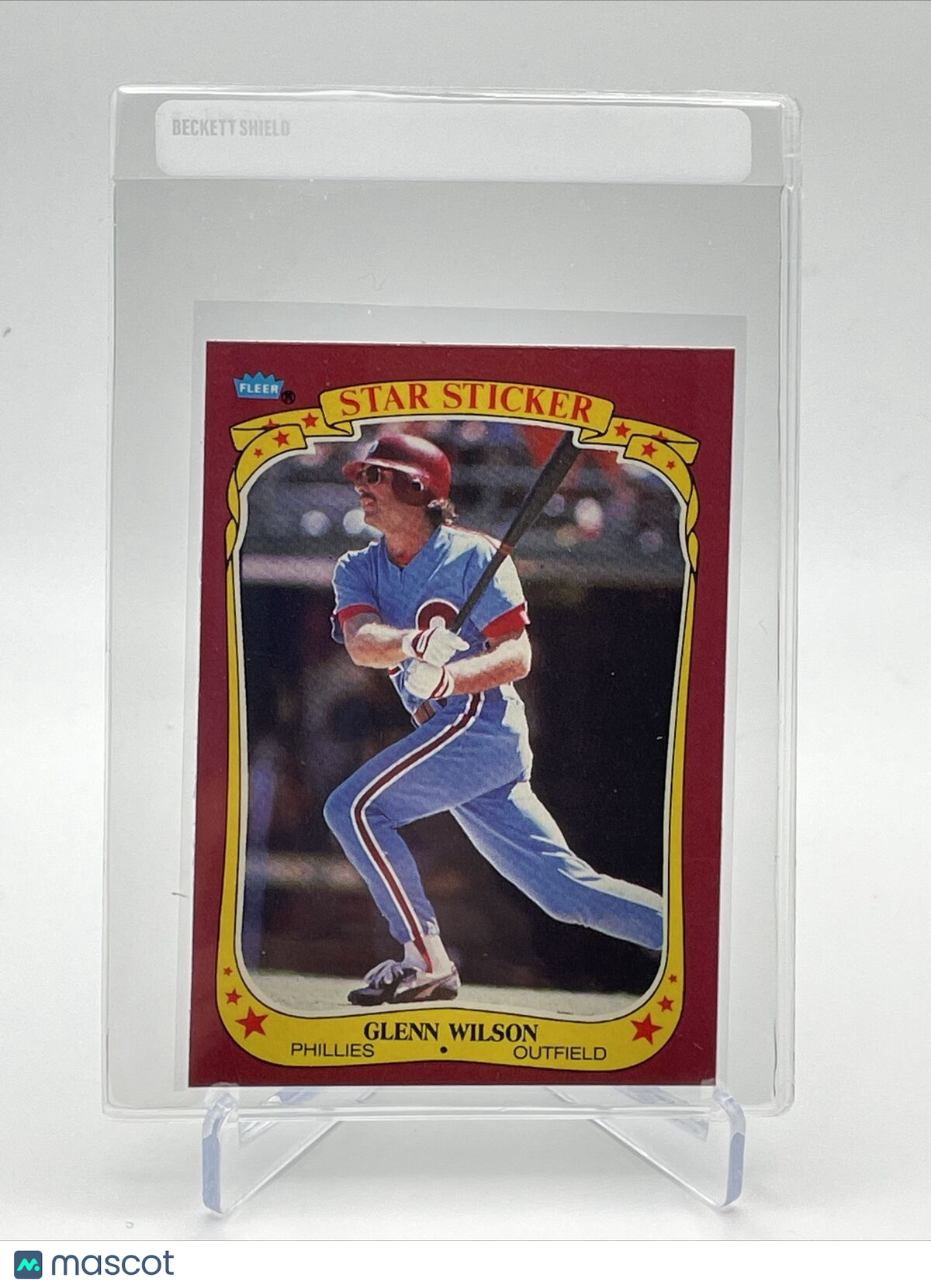 1986 Fleer Star Stickers Glenn Wilson Baseball Card #128 NM-MT FREE SHIPPING