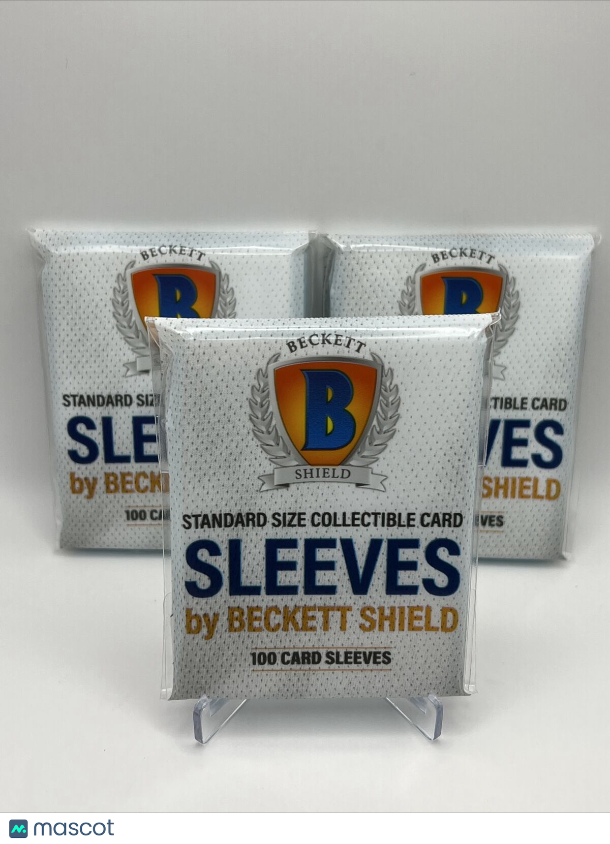 Beckett Shield Soft Penny Card Sleeves 3 Packs of 100 Sleeves for Standard Cards
