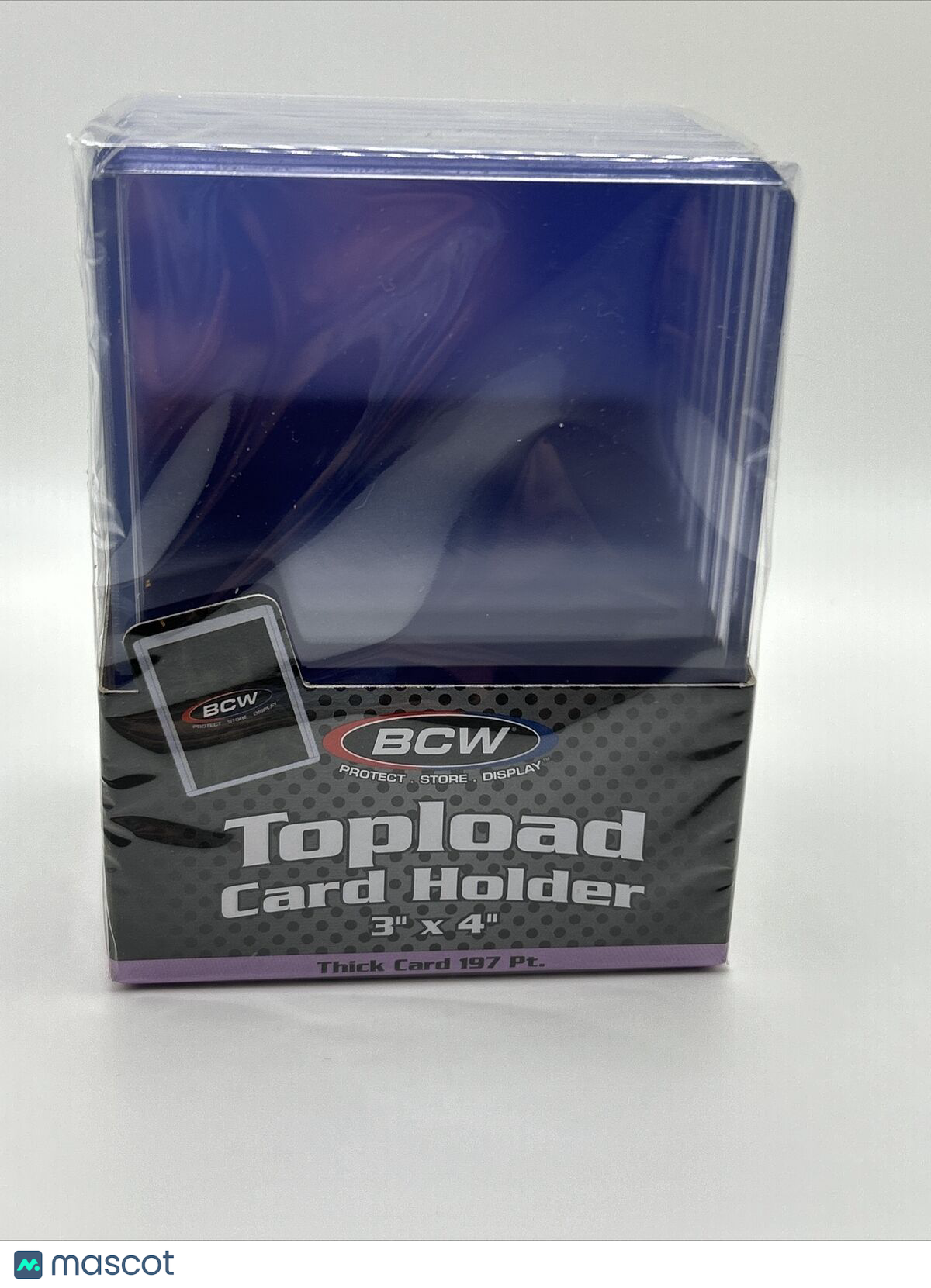BCW 3X4 Thick Card Toploaders 1 Pack of 10 for up to 197pt Cards