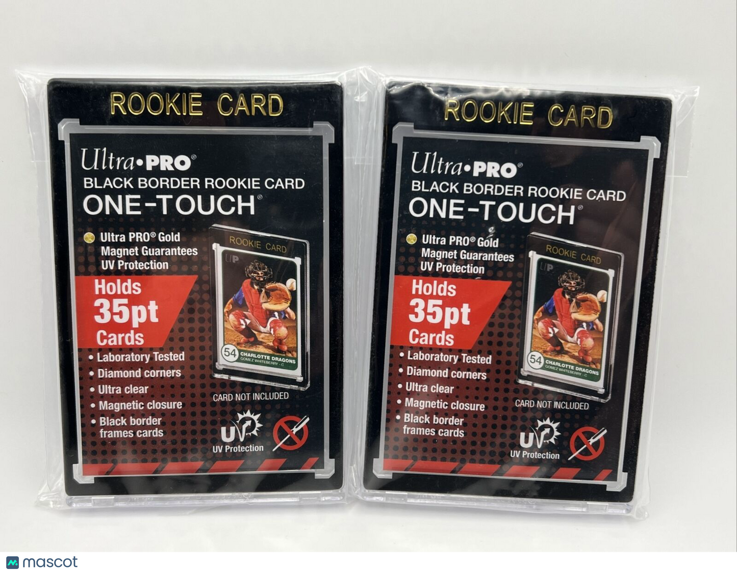 Ultra Pro One-Touch Black Border 35pt Point ROOKIE Magnetic Holder, lot of 2
