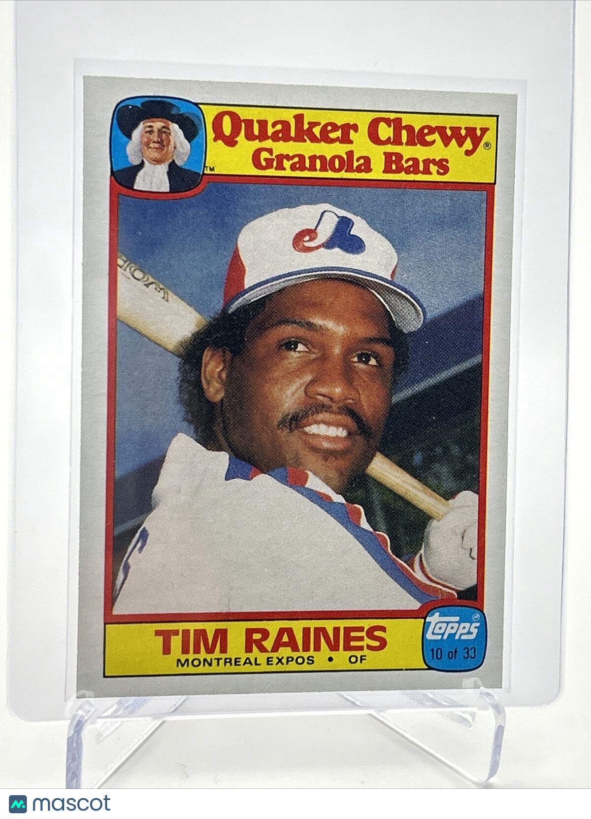 1986 Topps Quaker Tim Raines Baseball Card #10 NM-Mint FREE SHIPPING