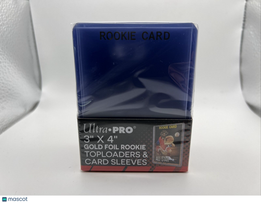 Ultra Pro 3X4 GOLD FOIL ROOKIE 35pt Toploaders & Card Sleeves 1 Pack of 25