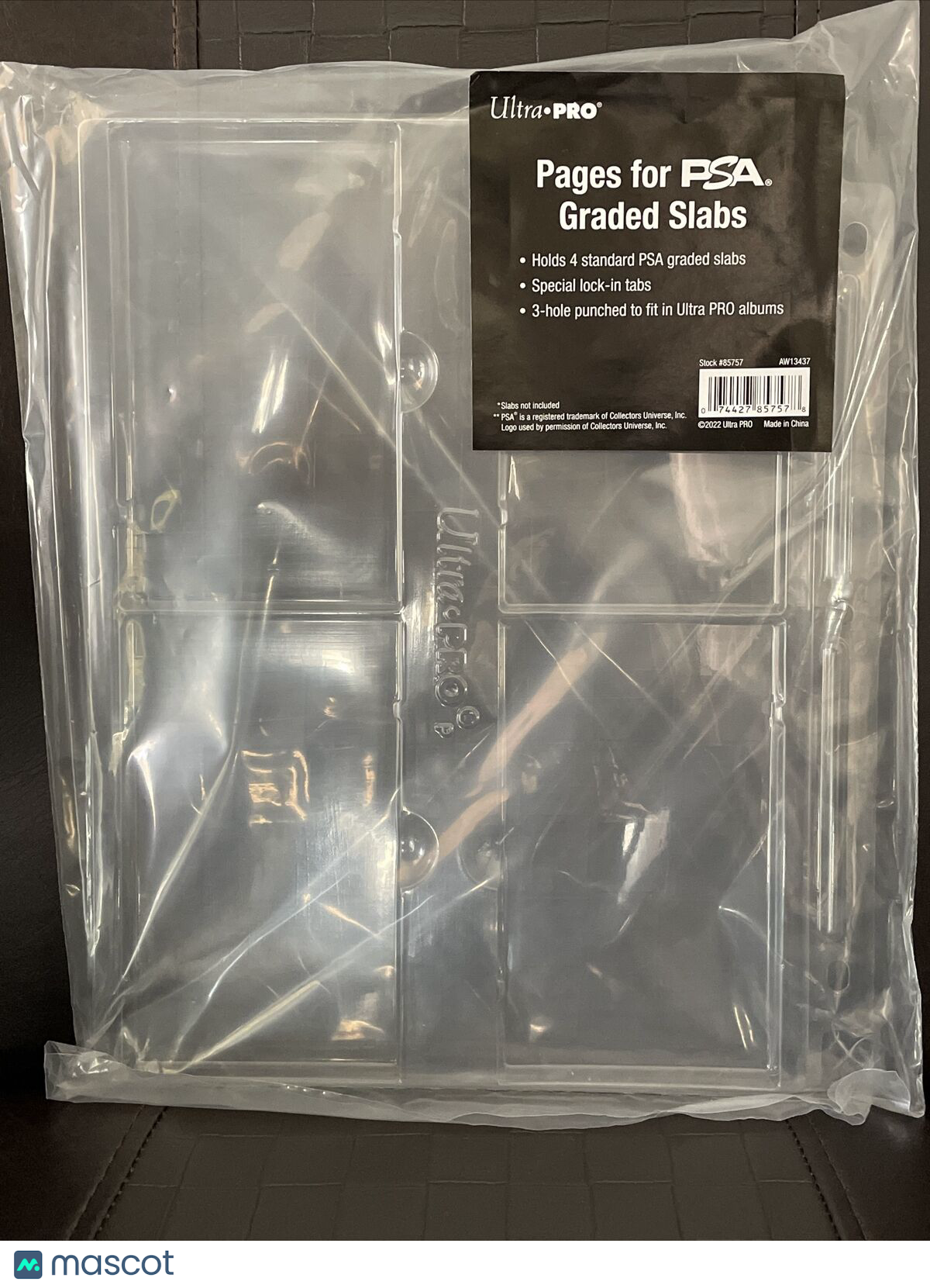 Ultra Pro Pages for PSA Graded Slabs- 4 PSA Graded Cards per Page