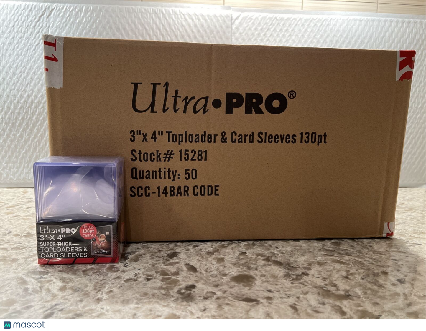 Ultra Pro 3X4 Super Thick Toploaders 130pt 50 Packs of 10 WITH SLEEVES 500 total