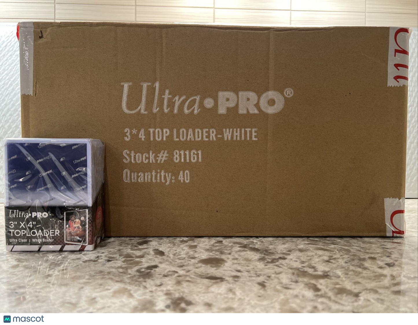 Ultra Pro 3X4 Toploaders 35pt WHITE BORDER 40 Packs of 25 toploaders, 1000 total
