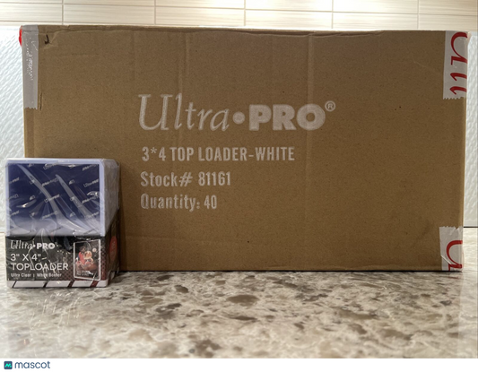 Ultra Pro 3X4 Toploaders 35pt WHITE BORDER 40 Packs of 25 toploaders, 1000 total