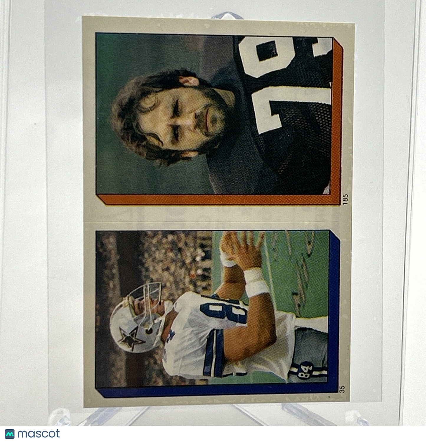 1986 Topps Doug Cosbie/Bob Golic Sticker Card #35/185 NM-MT FREE SHIPPING