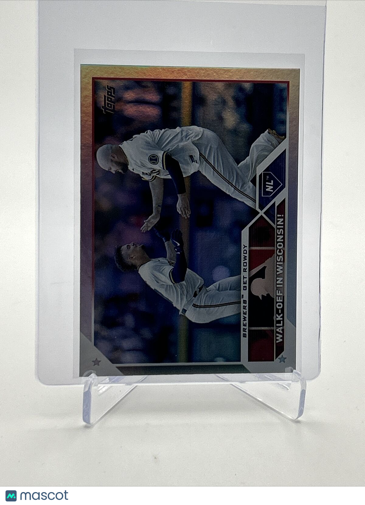 2023 Topps RAINBOW FOIL Brewers Get Rowdy Baseball Card #457 FREE SHIPPING