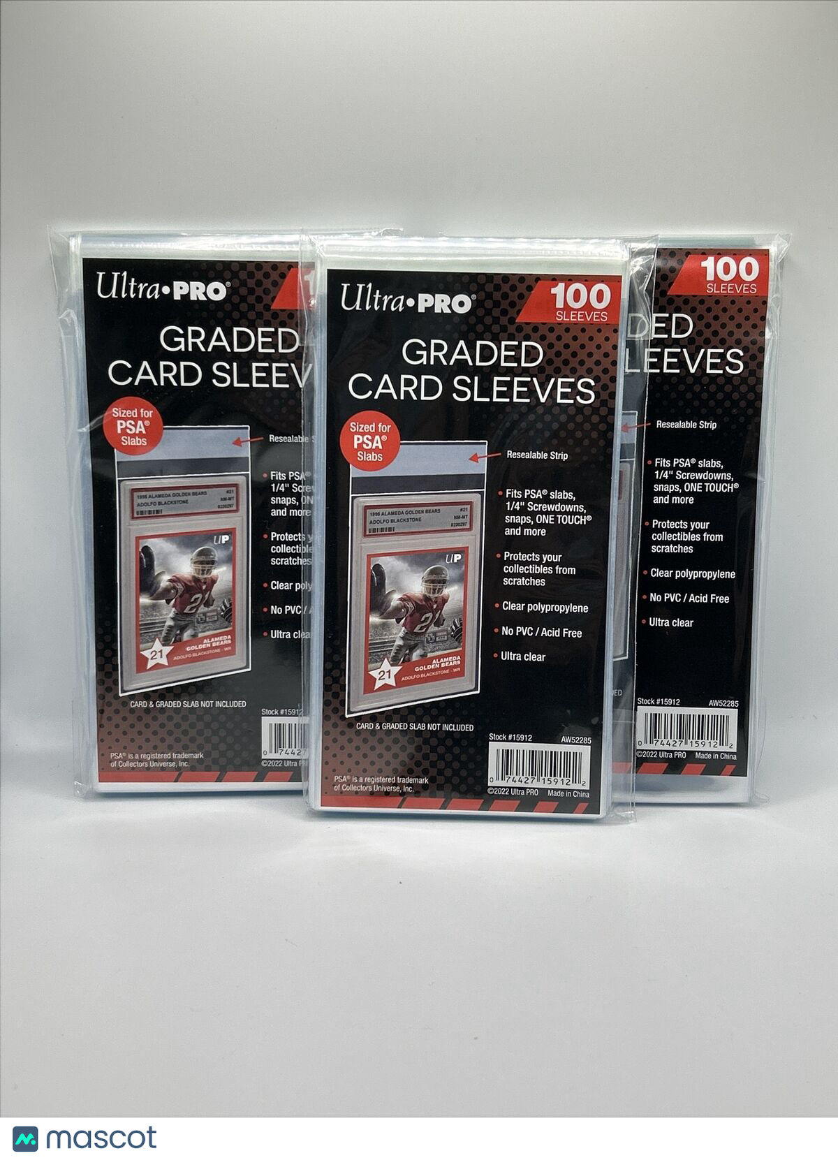 Ultra Pro GRADED Card Sleeves PSA Perfect Fit 3 Packs of 100, 300 Total