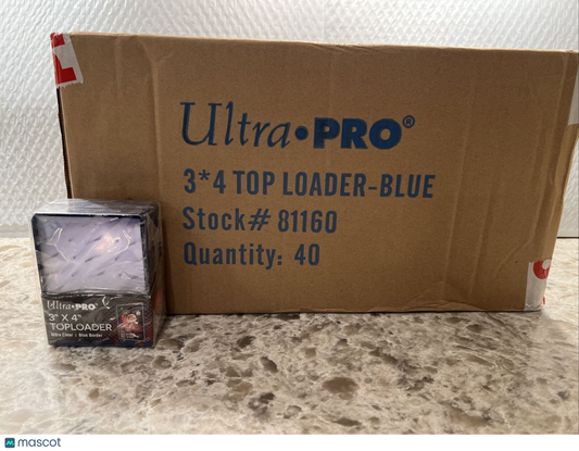 Ultra Pro 3X4 BLUE BORDER Toploaders 35pt 40 Packs of 25 toploaders, 1000 total