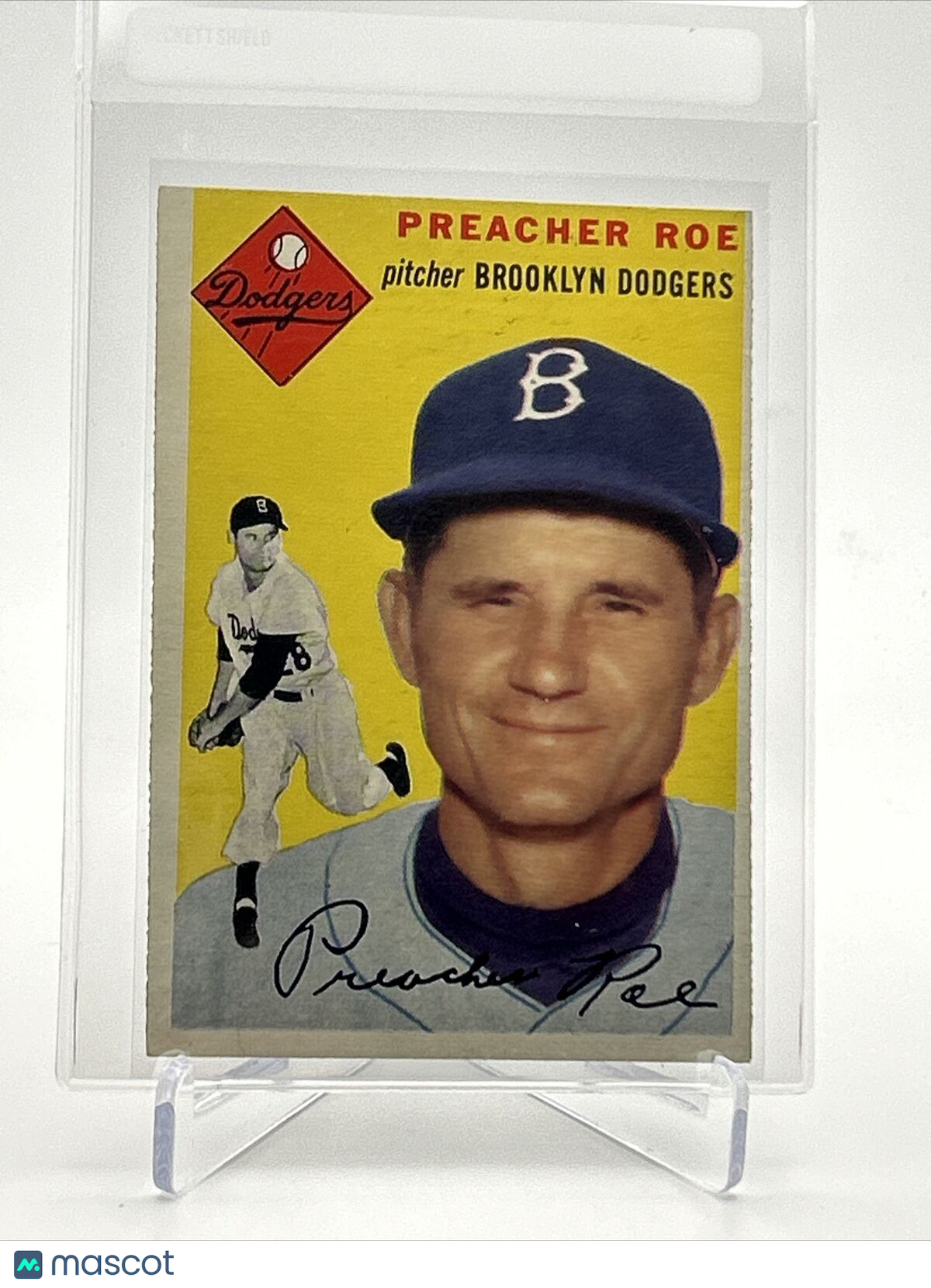 1954 Topps Preacher Roe Baseball Card #14 EX Quality FREE SHIPPING