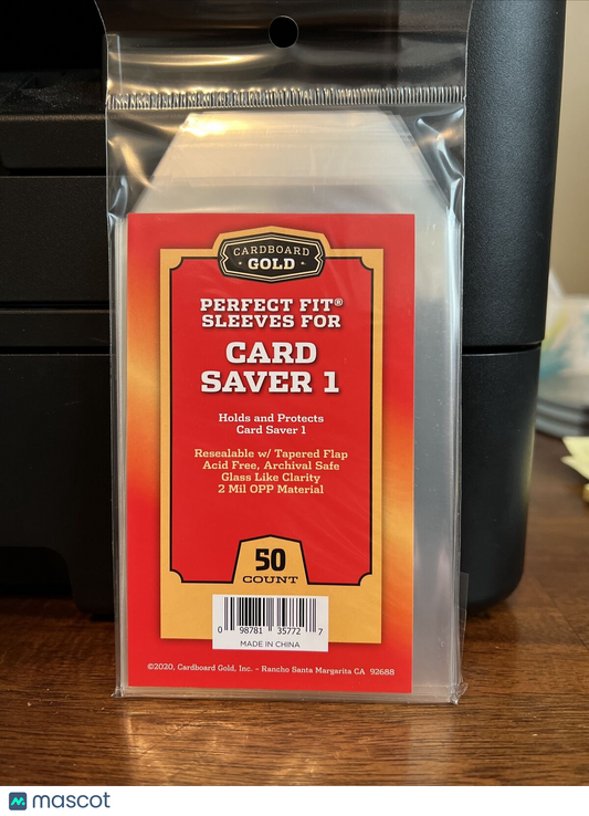 Cardboard Gold Perfect Fit Sleeves for Card Saver 1 Pack of 50 Sleeves