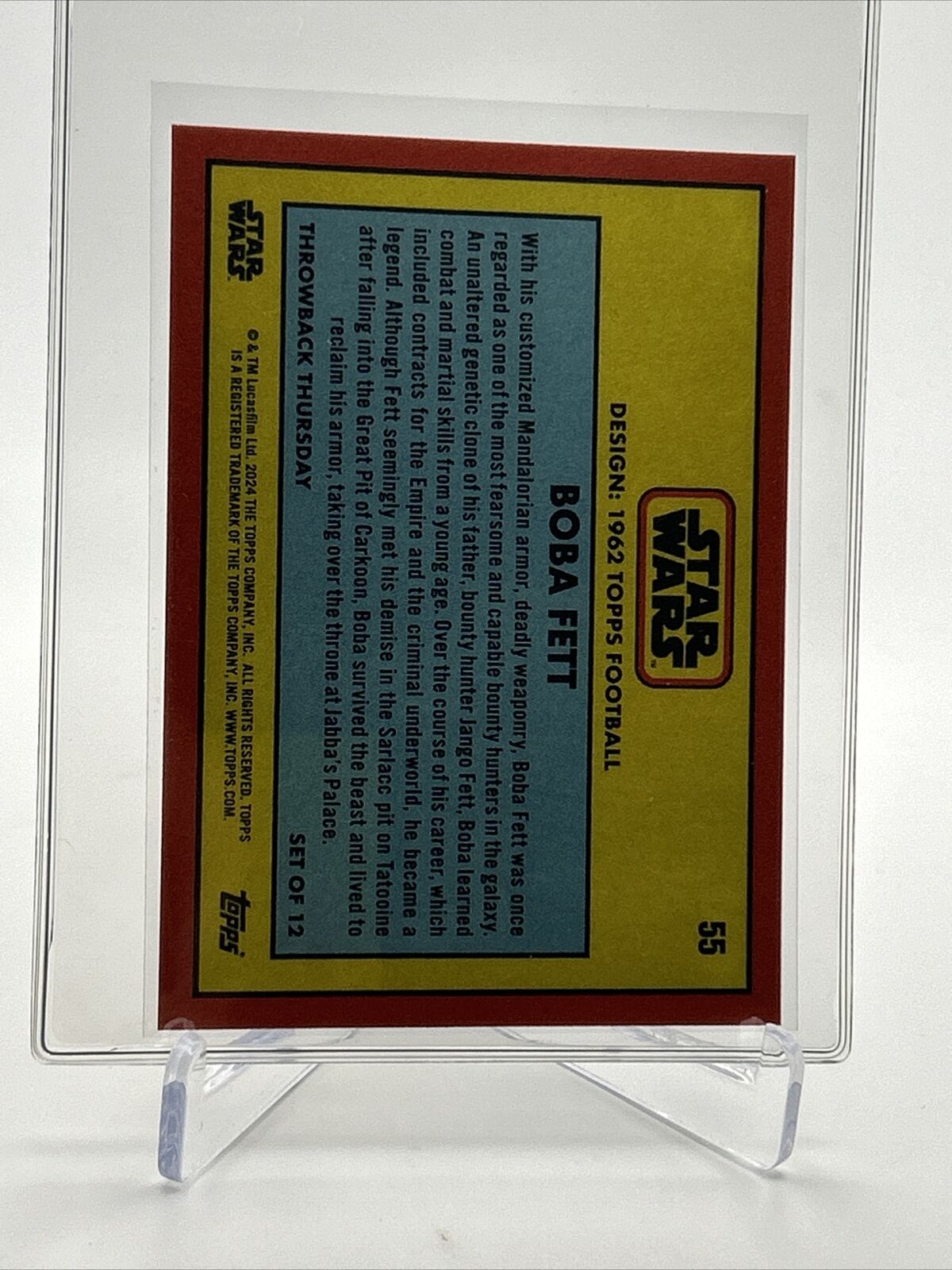 2024 Topps Star Wars Throwback Thursday Boba Fett #55 Mint FREE SHIPPING