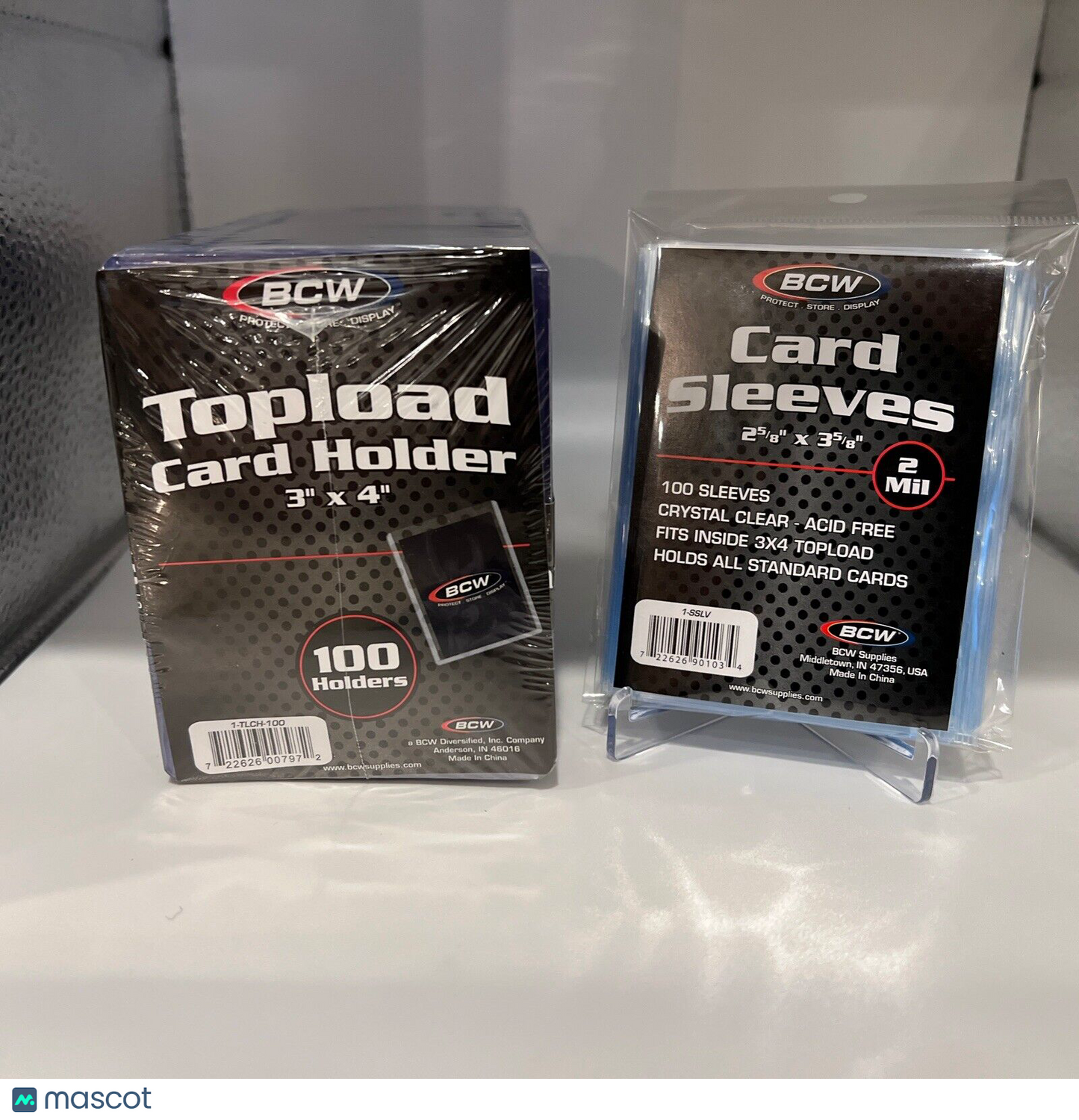 BCW 3X4 Toploaders 35pt Point for Standard Cards 100 Toploaders and Sleeves
